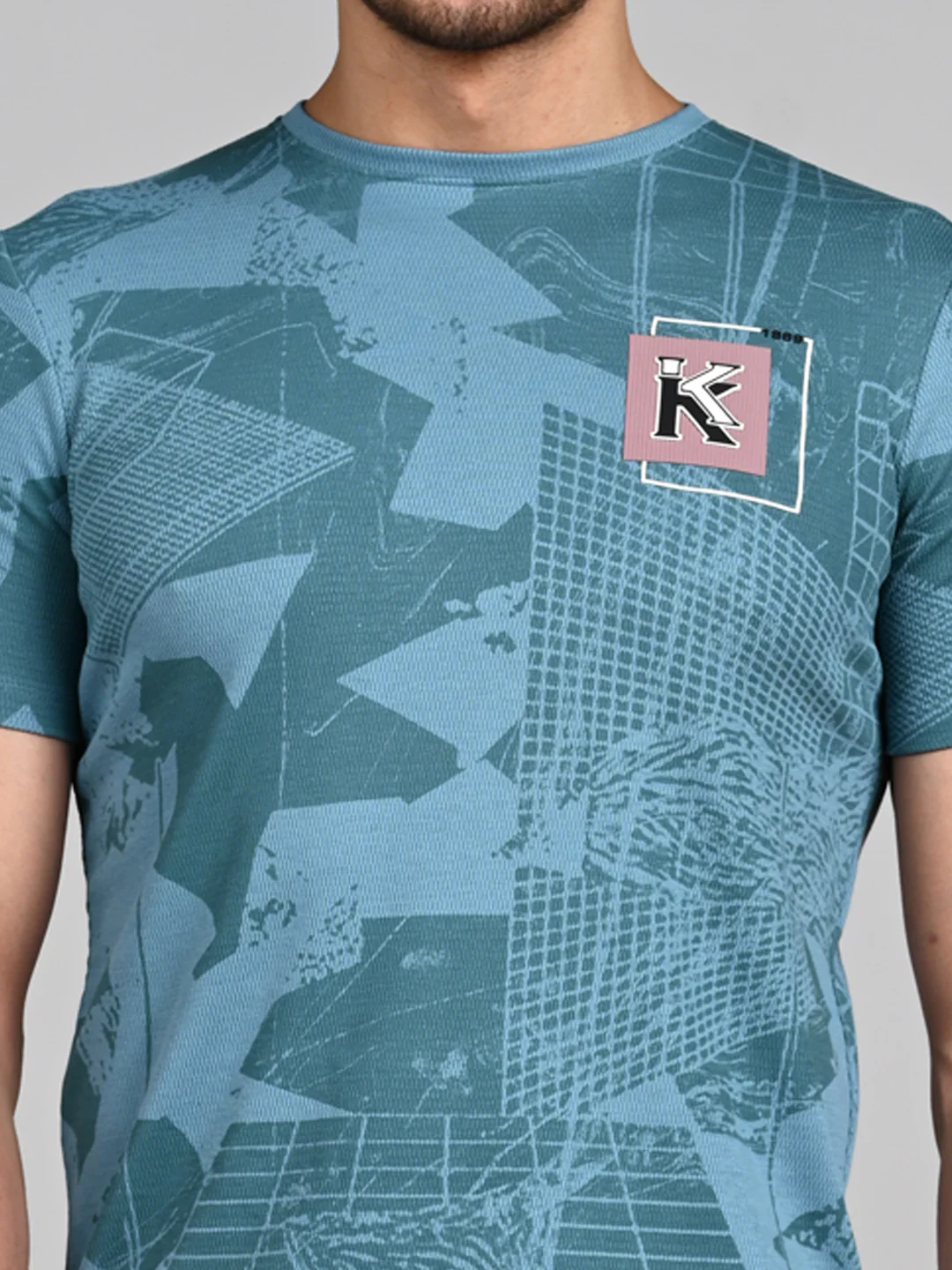 Killer Men Blue Printed Slim Fit T-Shirts - Image 8