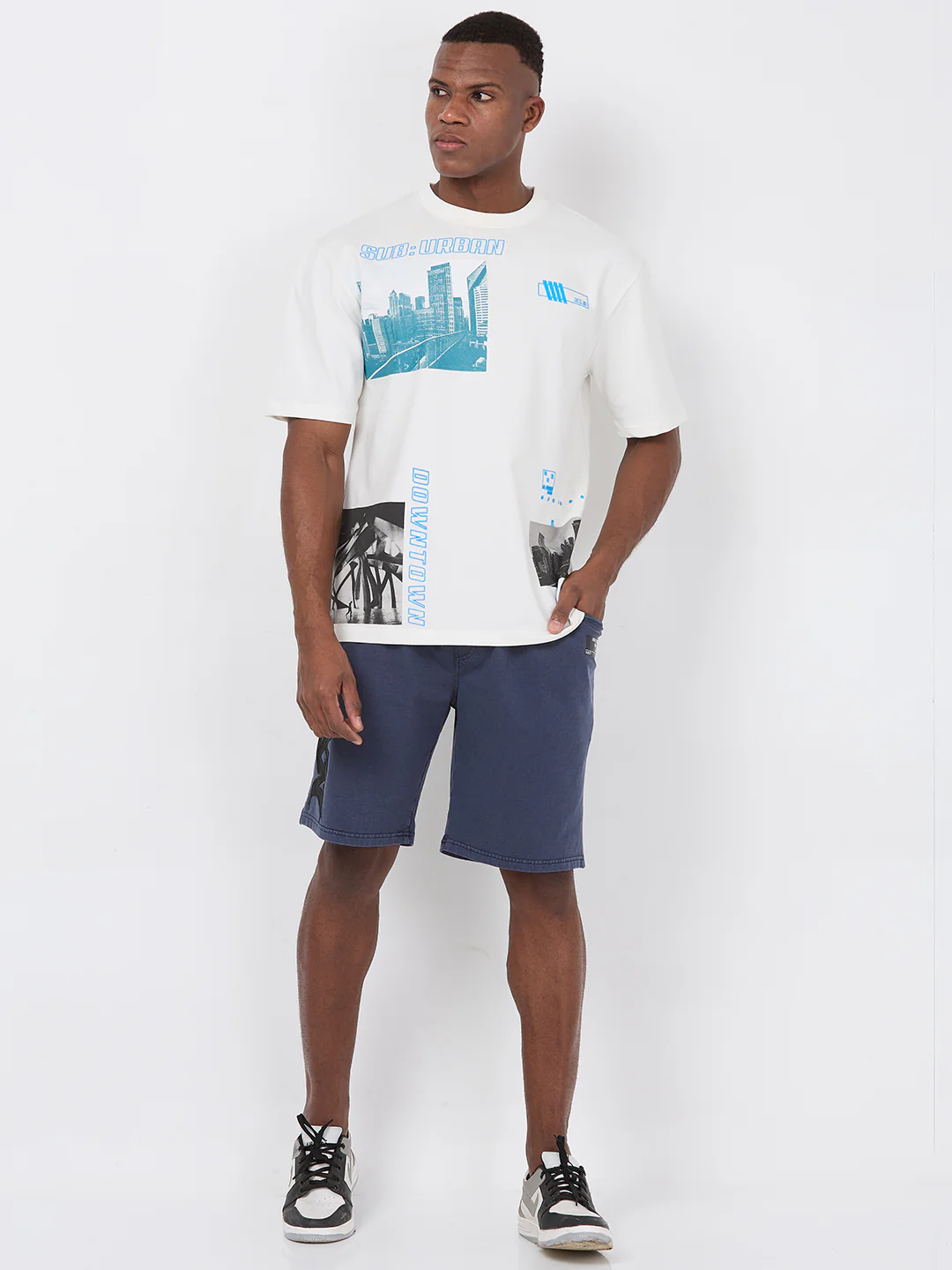 Killer Men Blue Solid Shorts - Image 4