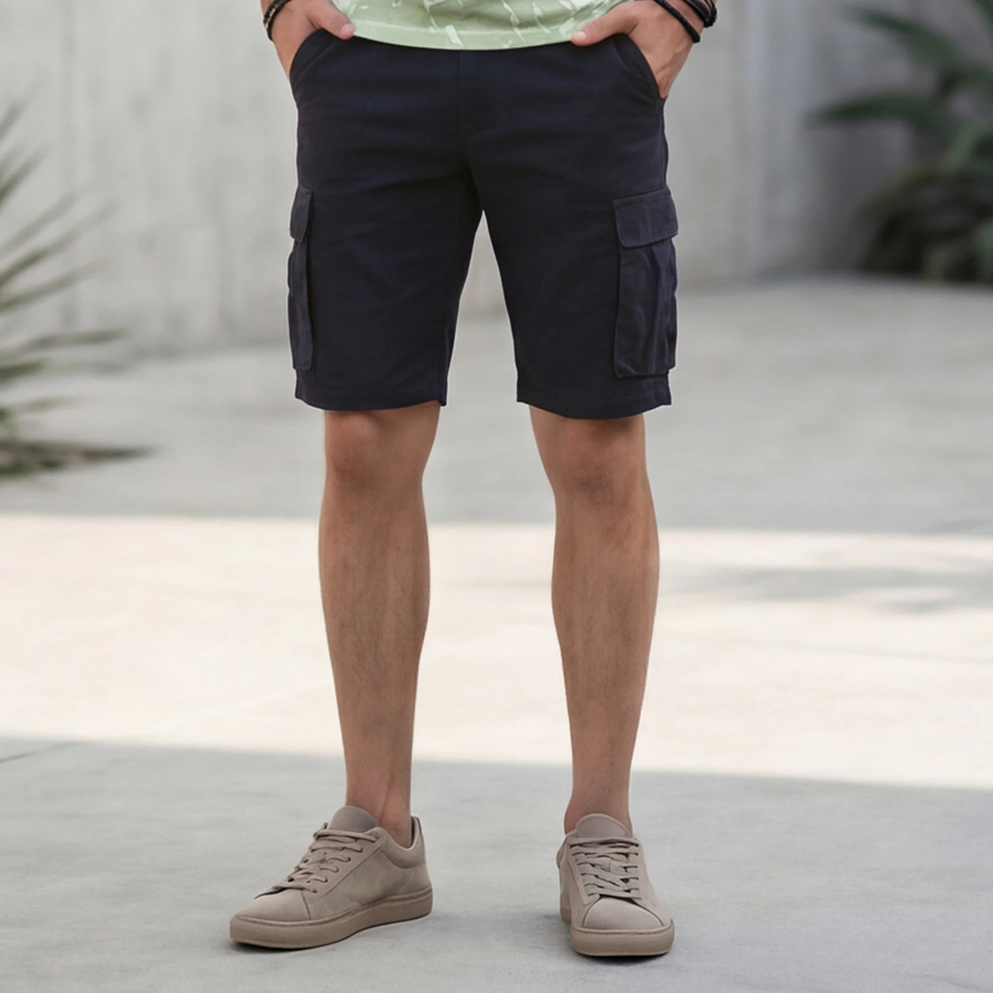 Killer Men Blue Solid Shorts - Image 2