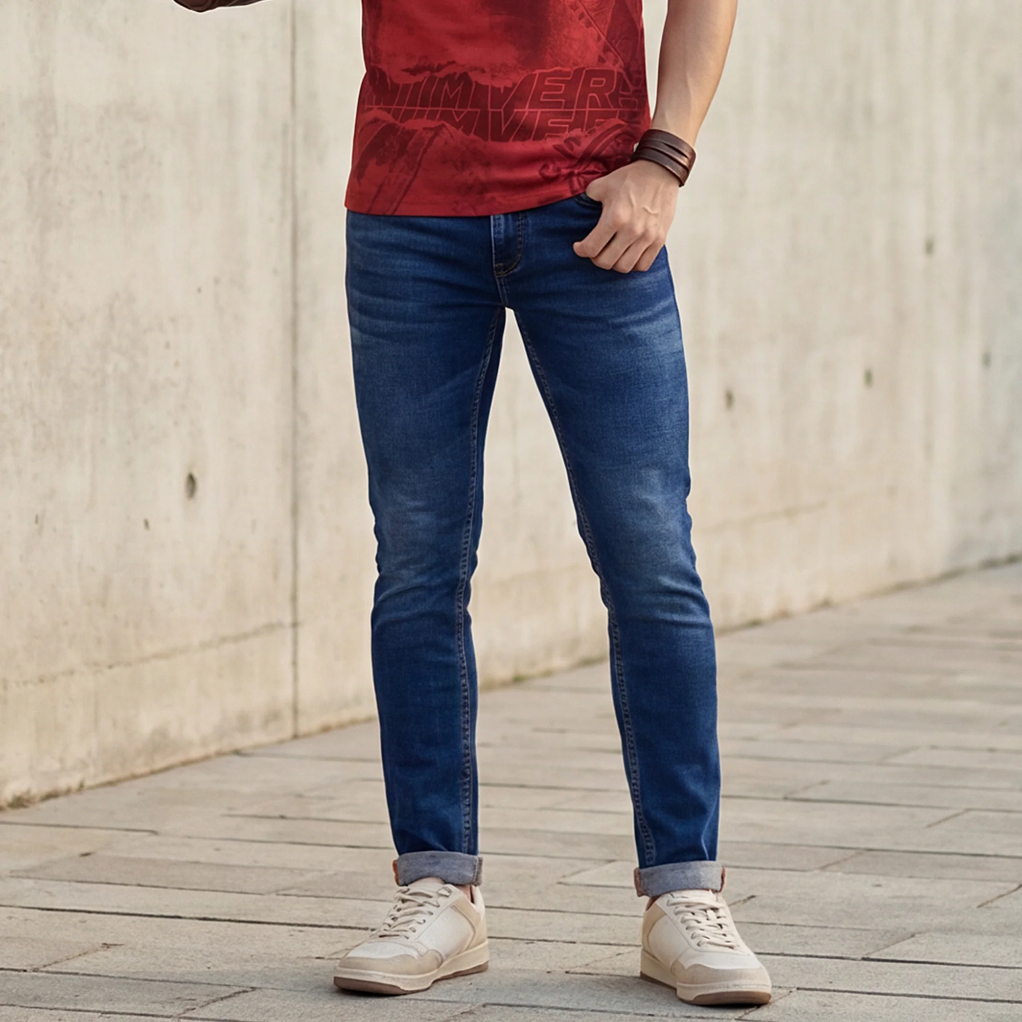 Killer Men Blue Solid Slim Fit Jeans - Image 2