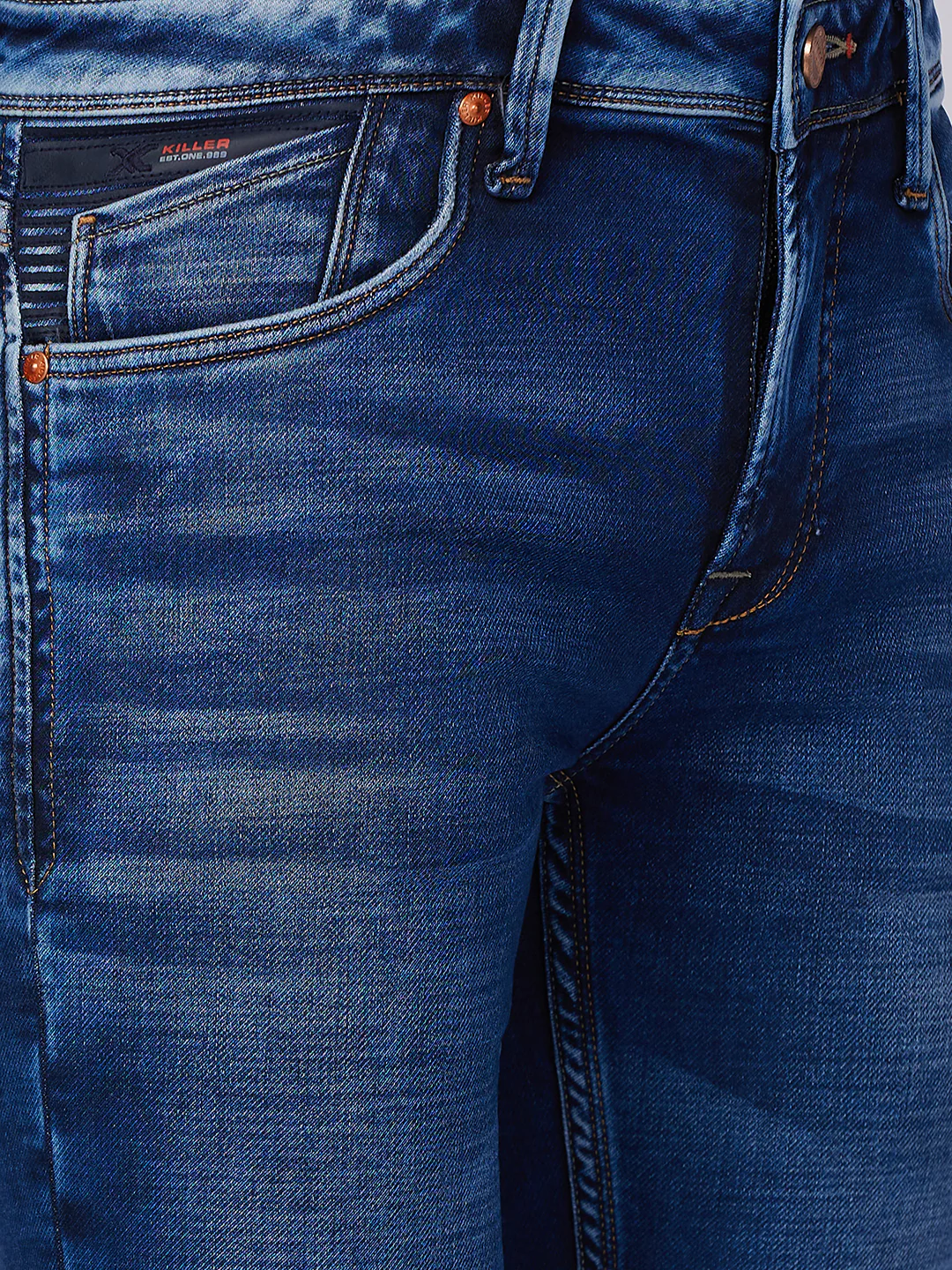Killer Men Blue Solid Slim Fit Jeans - Image 7