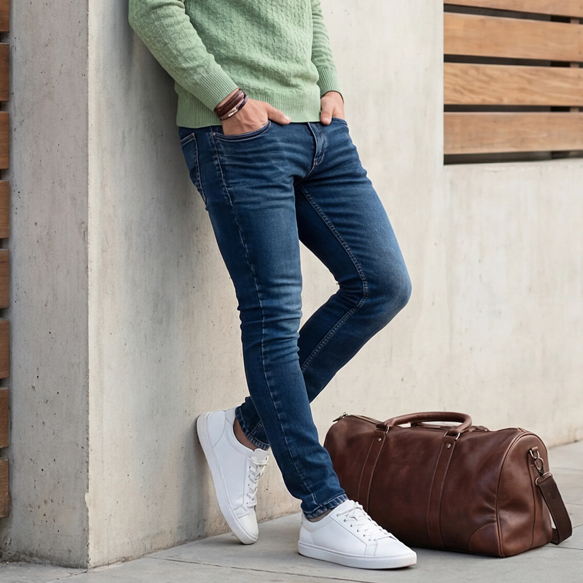 Killer Men Blue Solid Slim Fit Jeans - Image 2