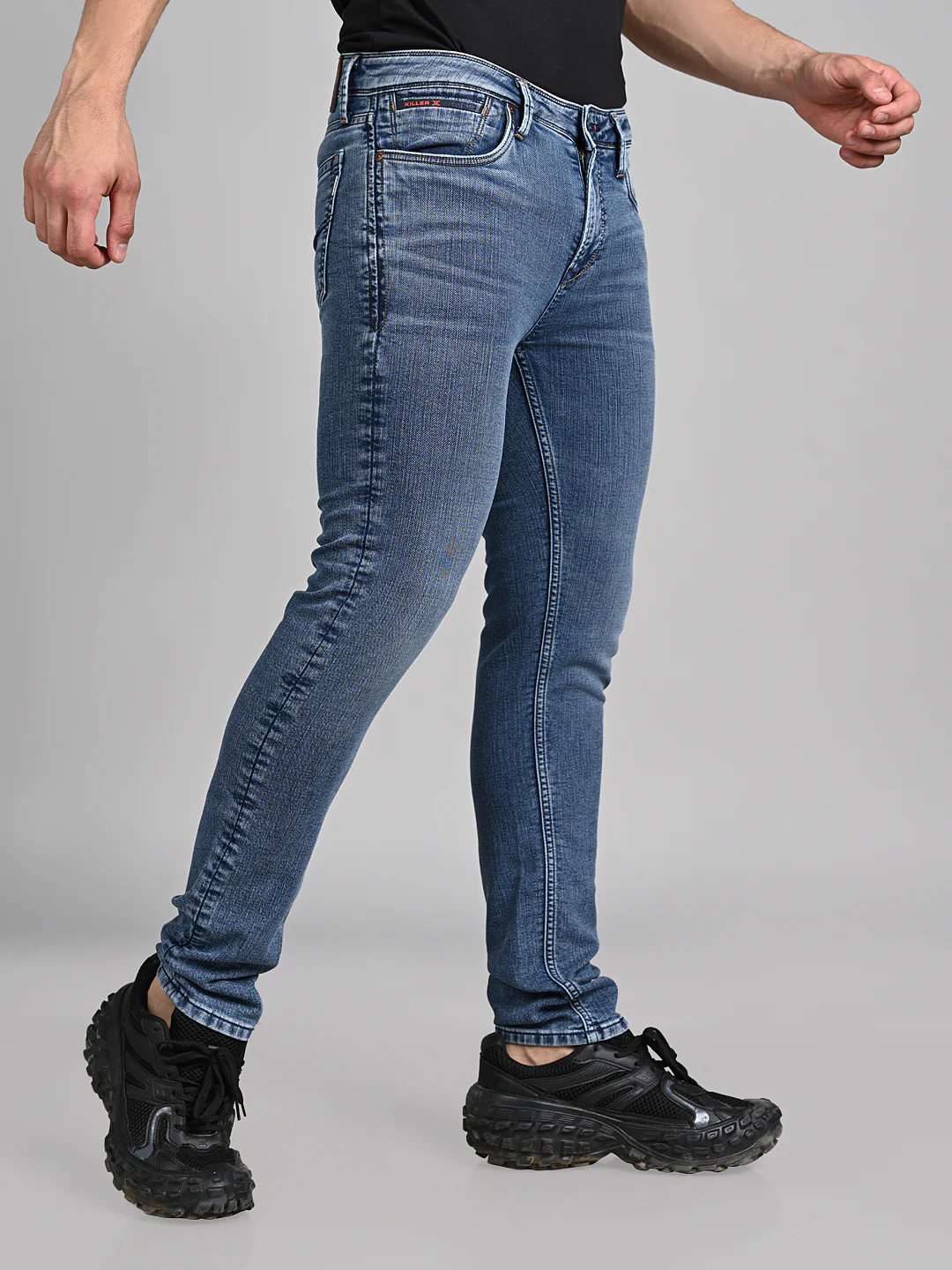 Killer Men Blue Solid Slim Fit Jeans - Image 5