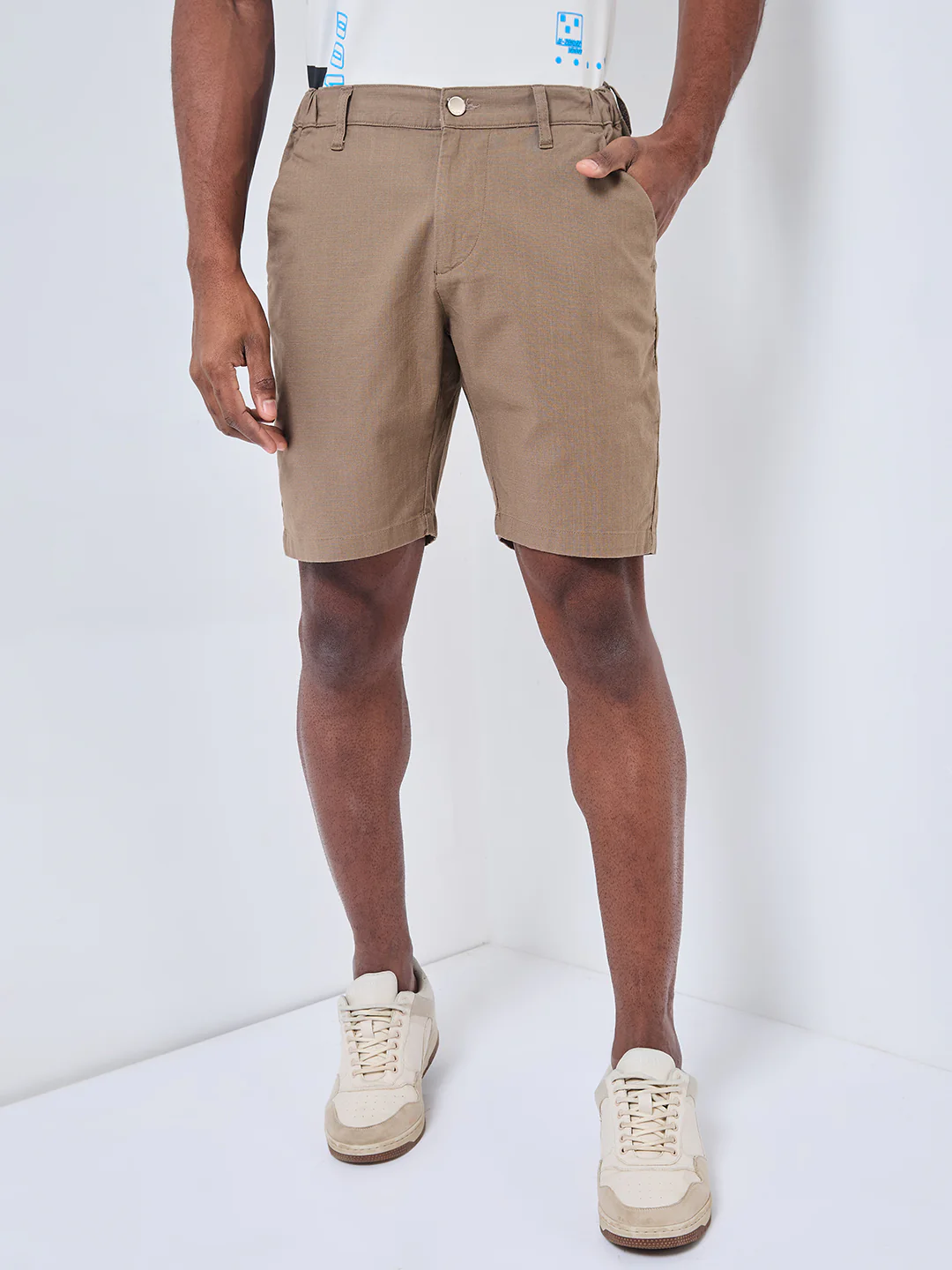 Killer Men Brown Solid Shorts - Image 3