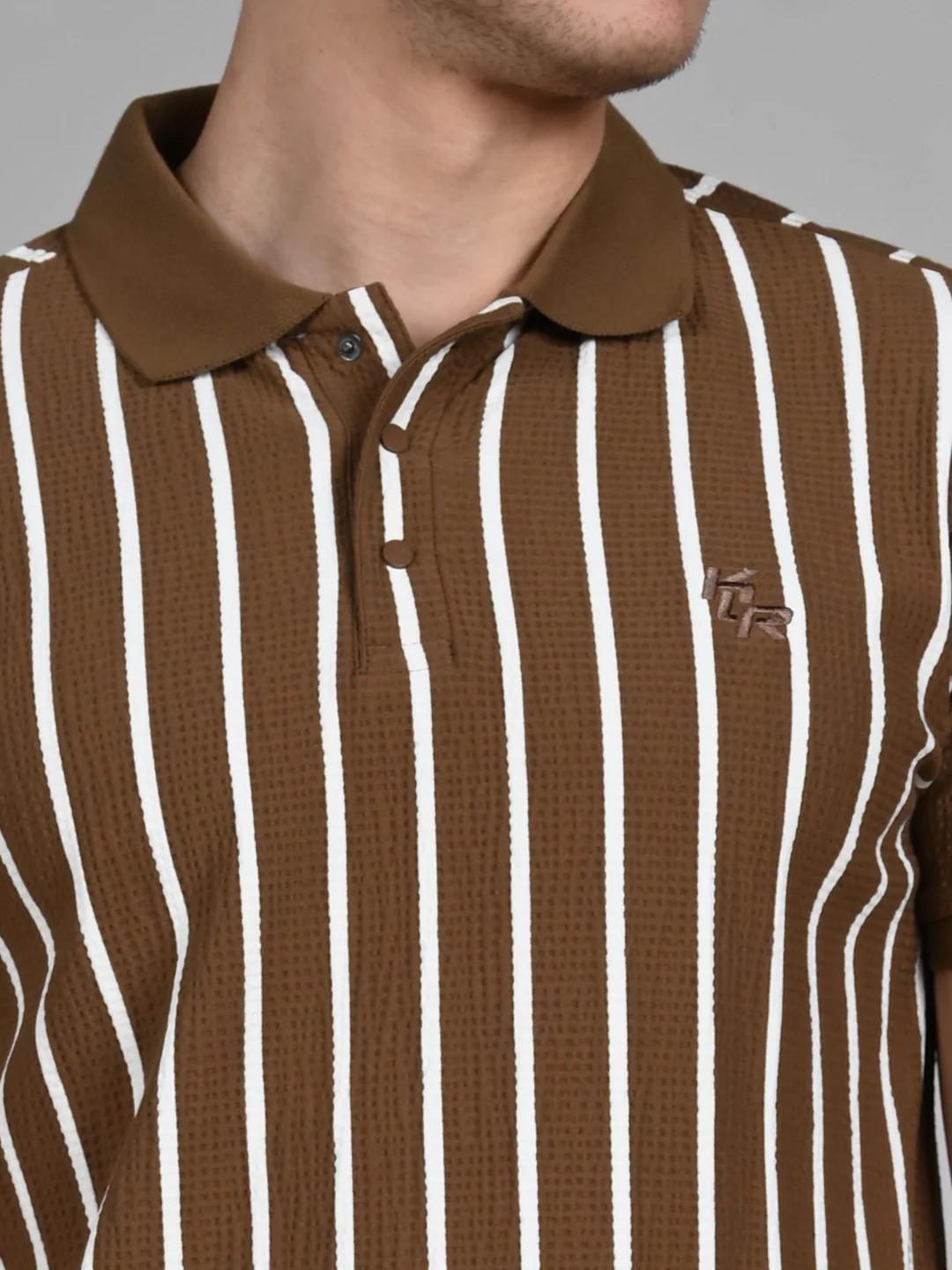 Killer Men Brown Stripe Slim Fit T-Shirts - Image 8
