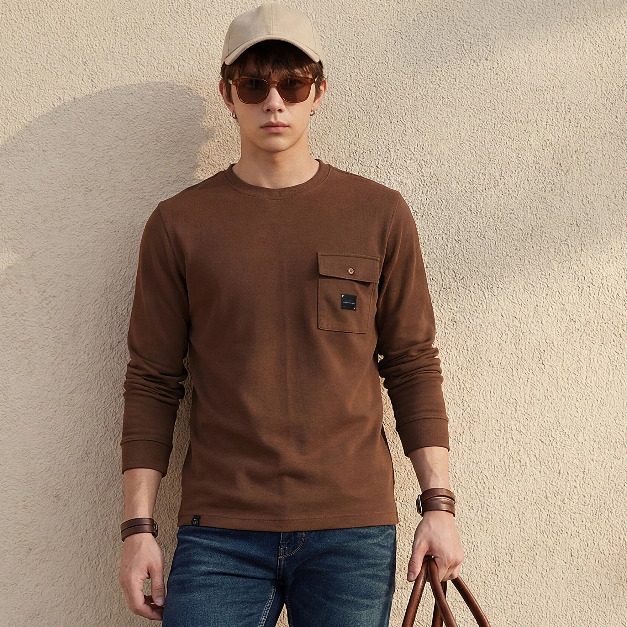 Killer Men Coffee Solid Slim Fit T-Shirts - Image 2