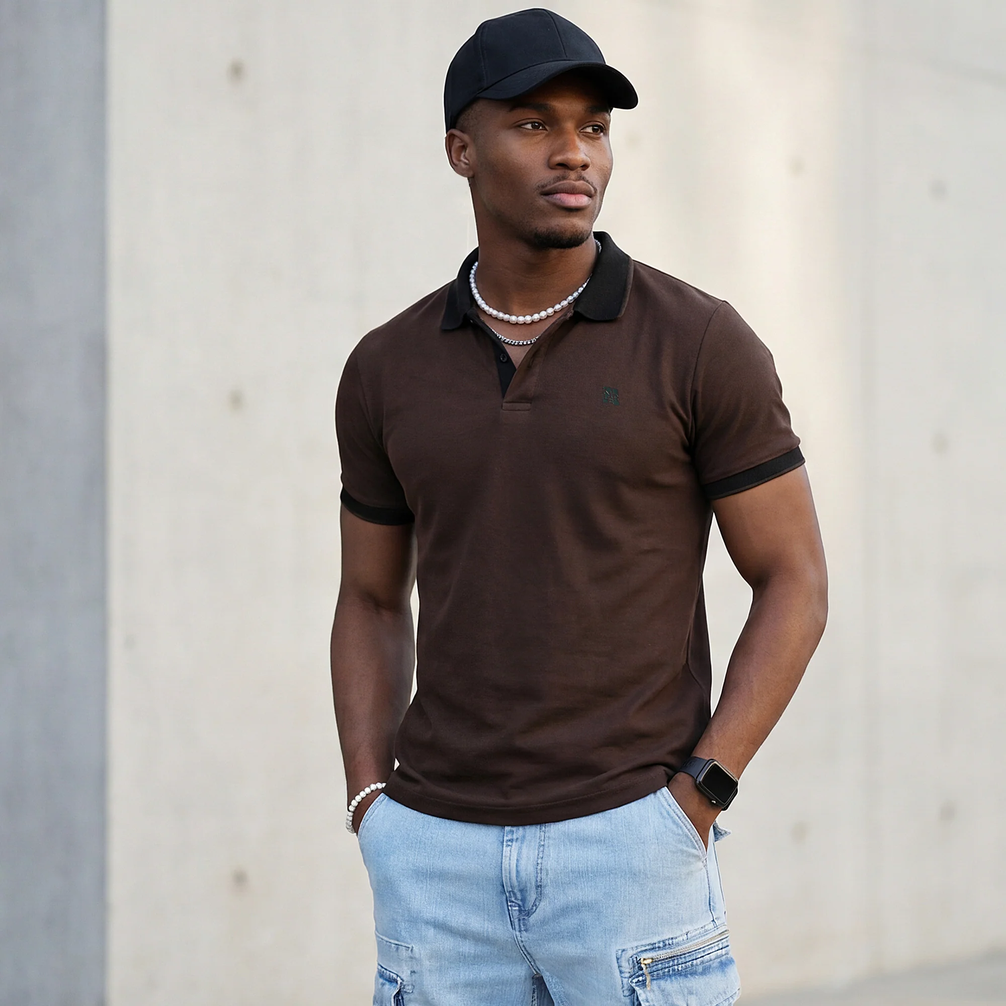 Killer Men Coffee Solid Slim Fit T-Shirts - Image 2