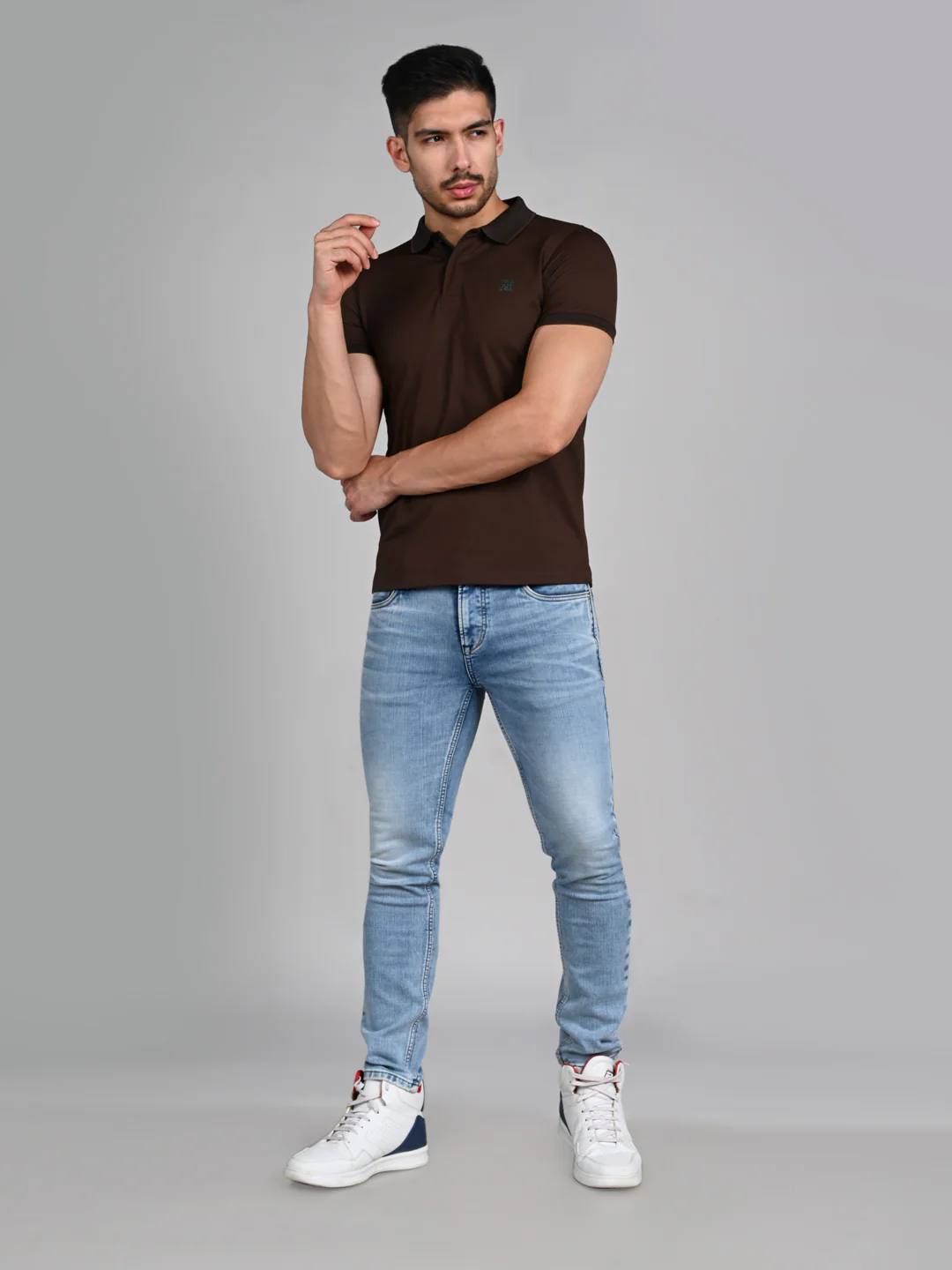 Killer Men Coffee Solid Slim Fit T-Shirts - Image 3