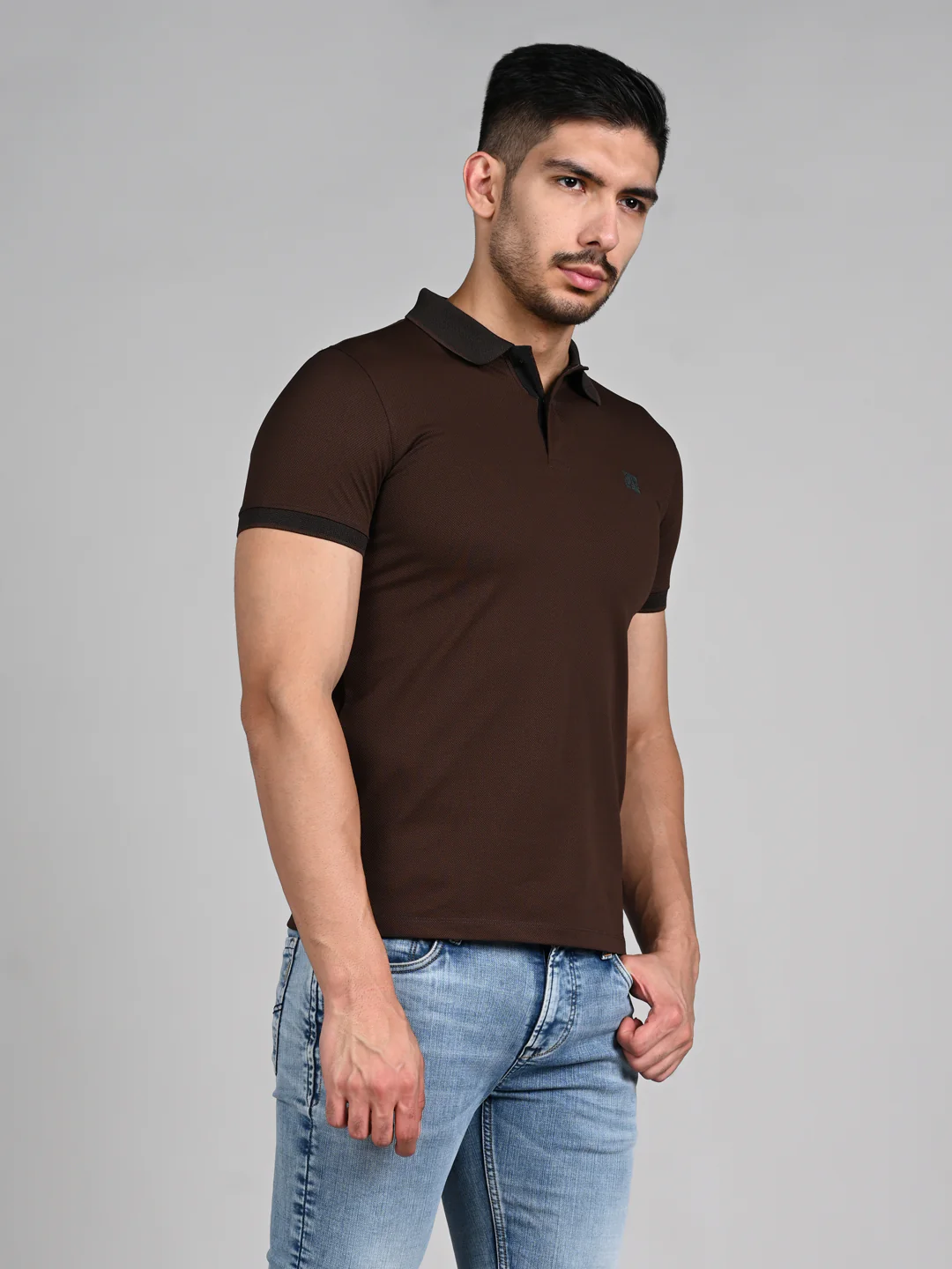 Killer Men Coffee Solid Slim Fit T-Shirts - Image 5