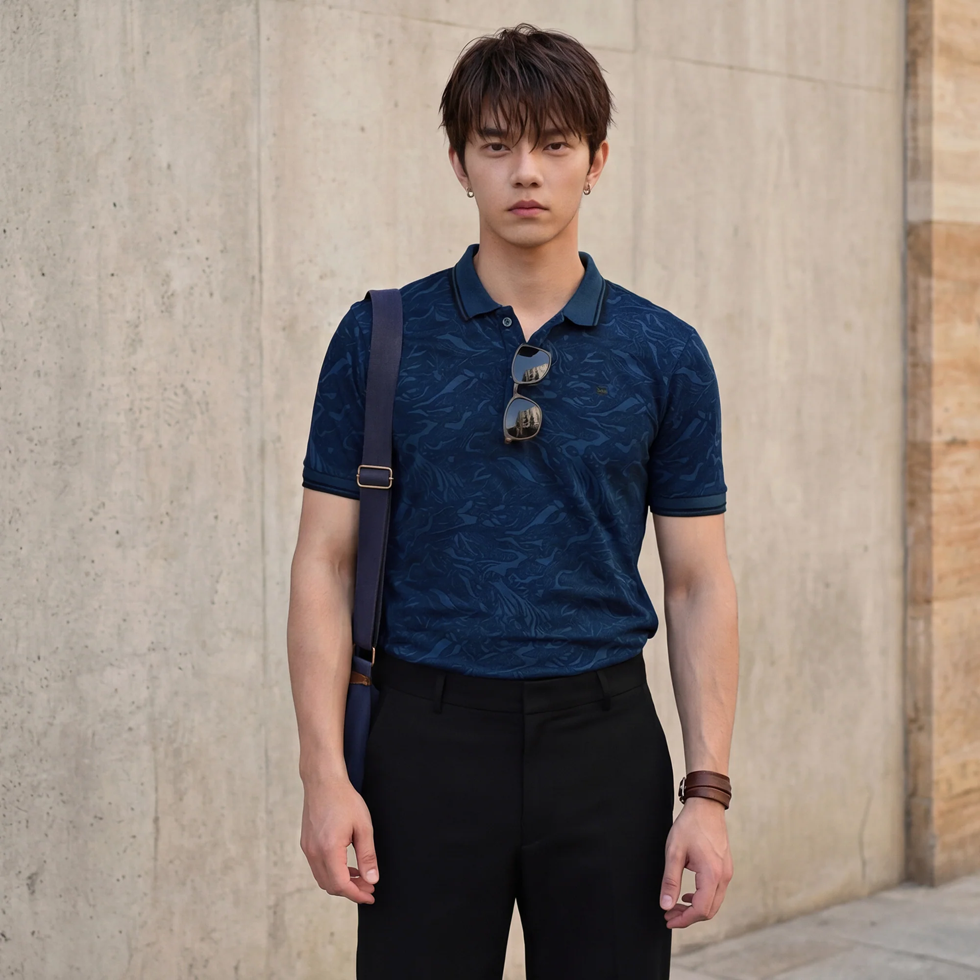 Killer Men Dark Blue Printed Slim Fit T-Shirt - Image 2