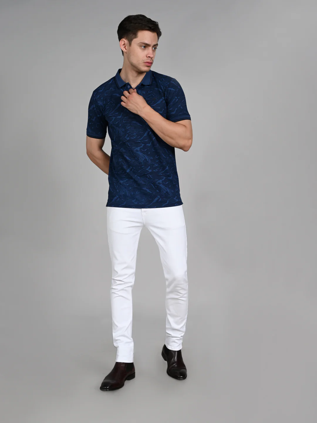 Killer Men Dark Blue Printed Slim Fit T-Shirt - Image 3