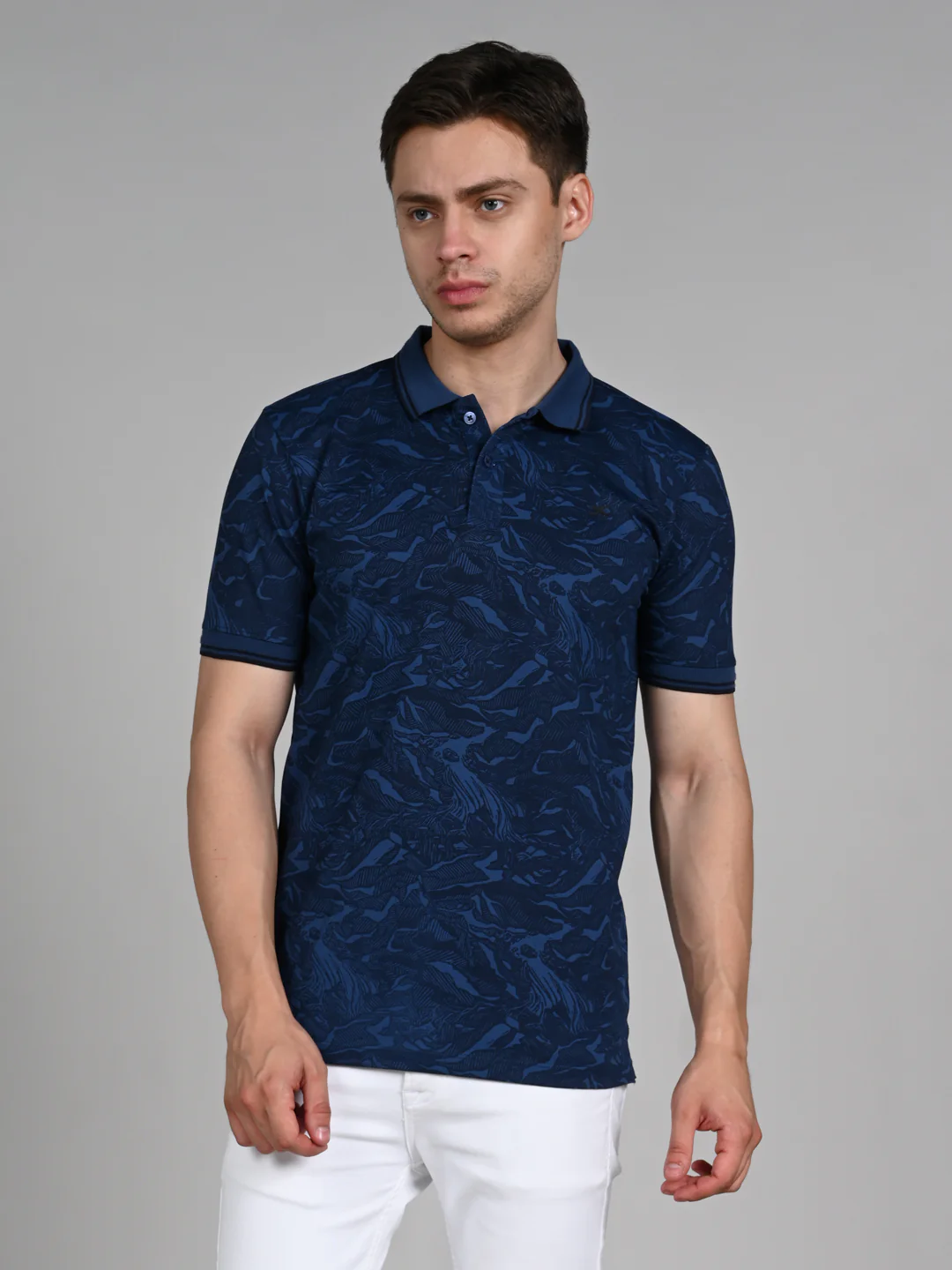 Killer Men Dark Blue Printed Slim Fit T-Shirt - Image 4