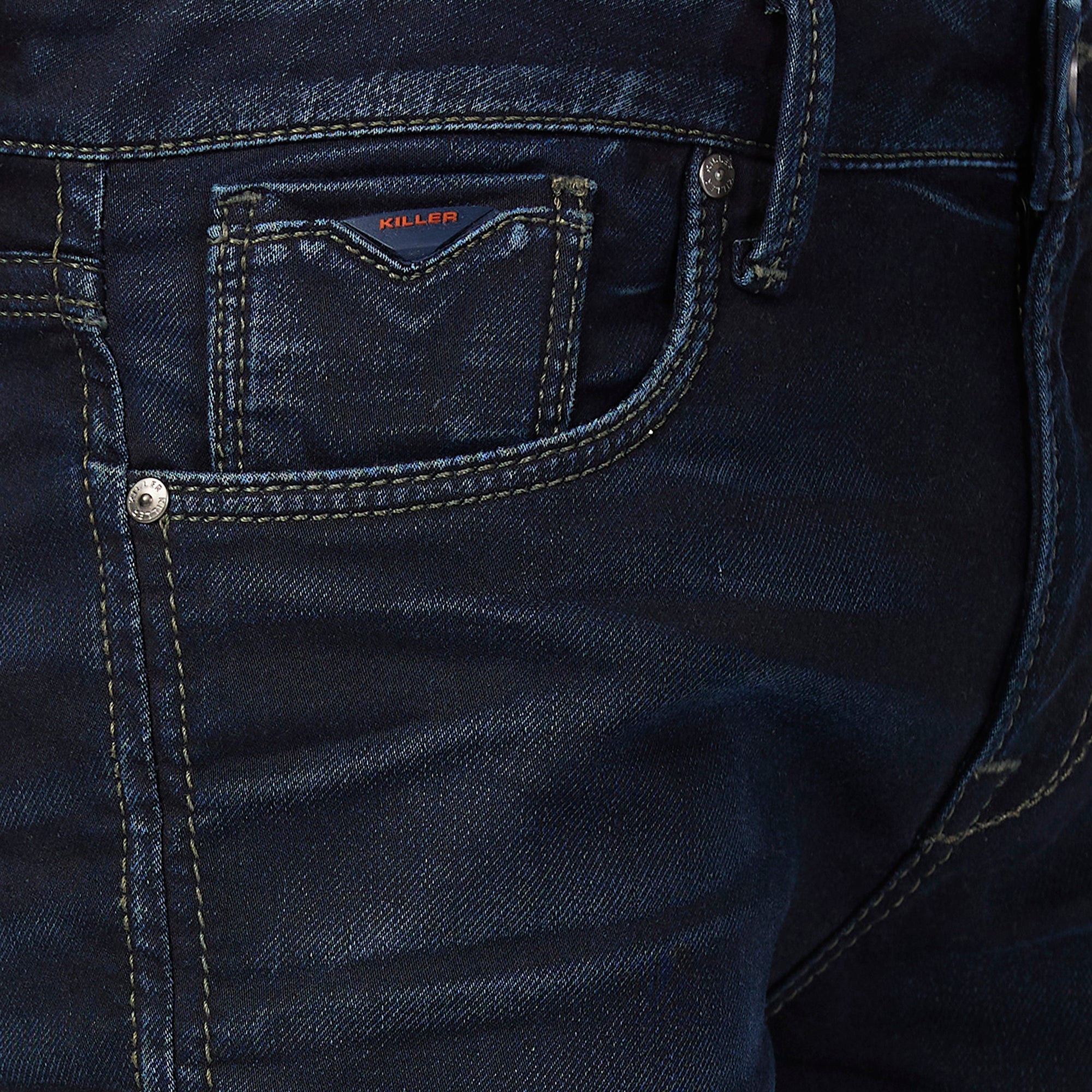 Killer Men Dark Blue Slim Fit Jeans - Image 7