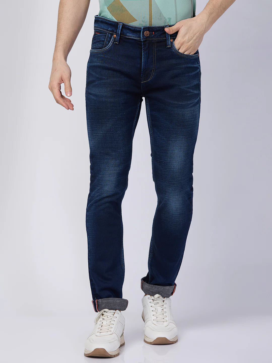Killer Men Dark Blue Solid Slim Fit Jeans - Image 3
