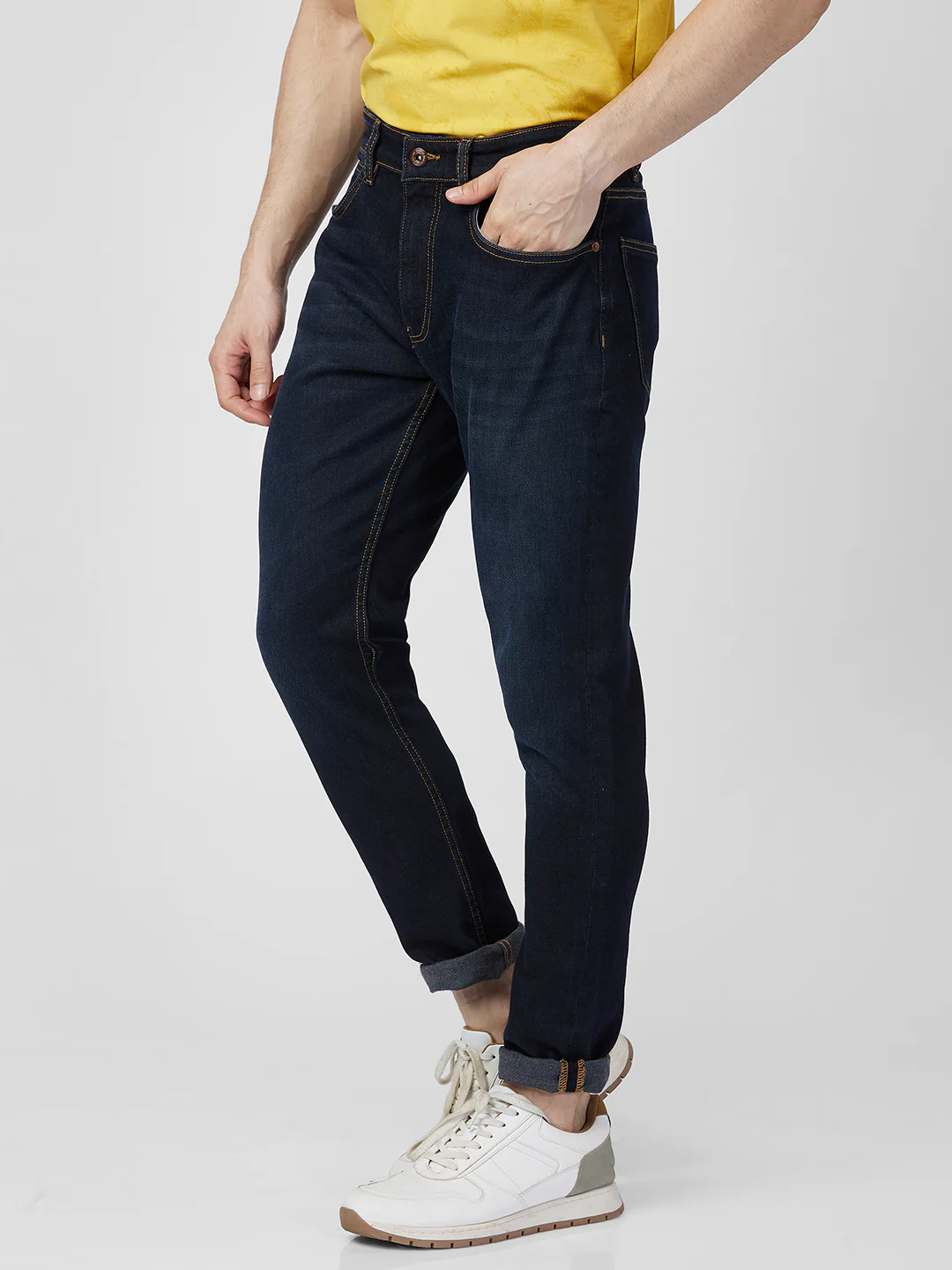 Killer Men Dark Blue Solid Slim Fit Jeans - Image 6
