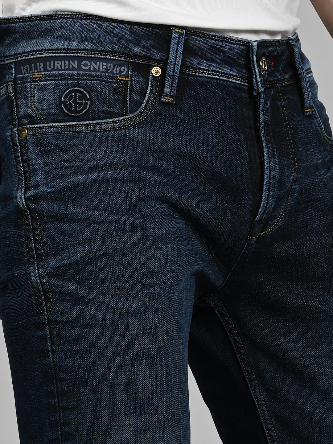 Killer Men Dark Blue Solid Slim Fit Jeans - Image 8
