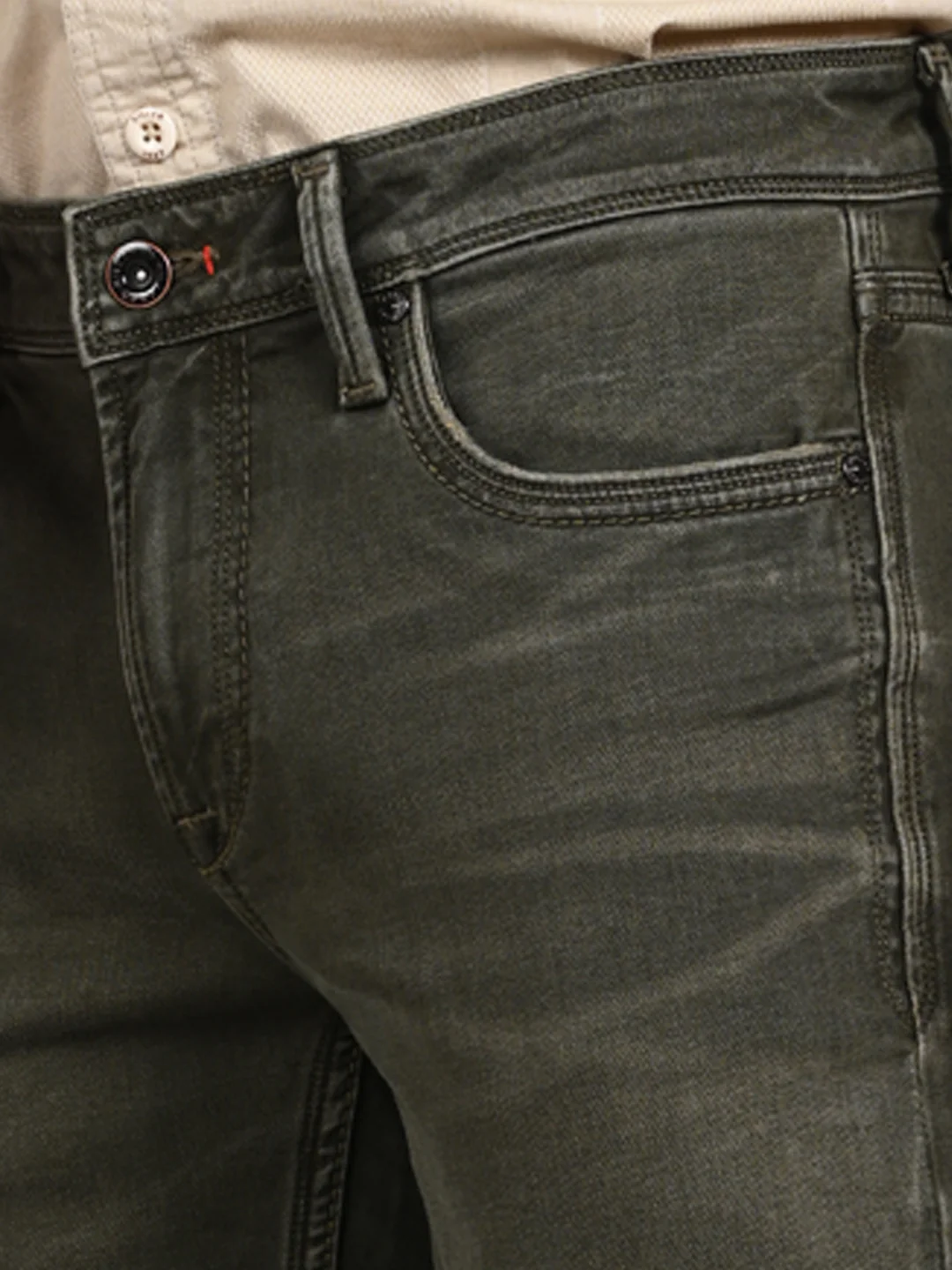 Killer Men Dark Green Solid Slim Fit Jeans - Image 8