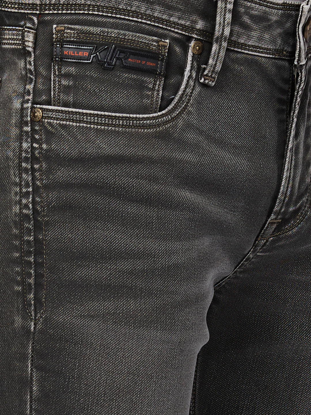 Killer Men Dark Green Solid Slim Fit Jeans - Image 7