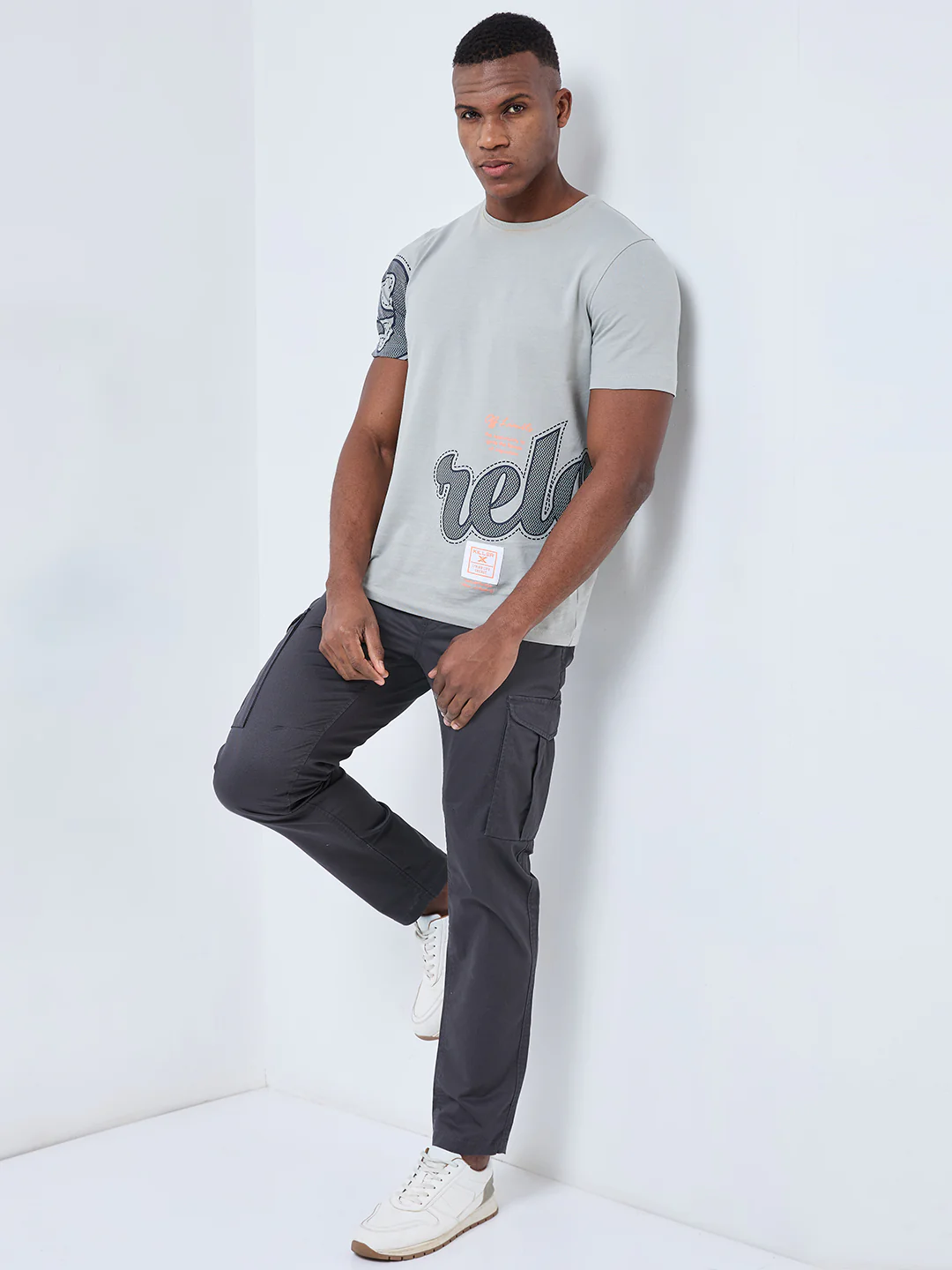 Killer Men Dark Grey Solid Cargo - Image 4