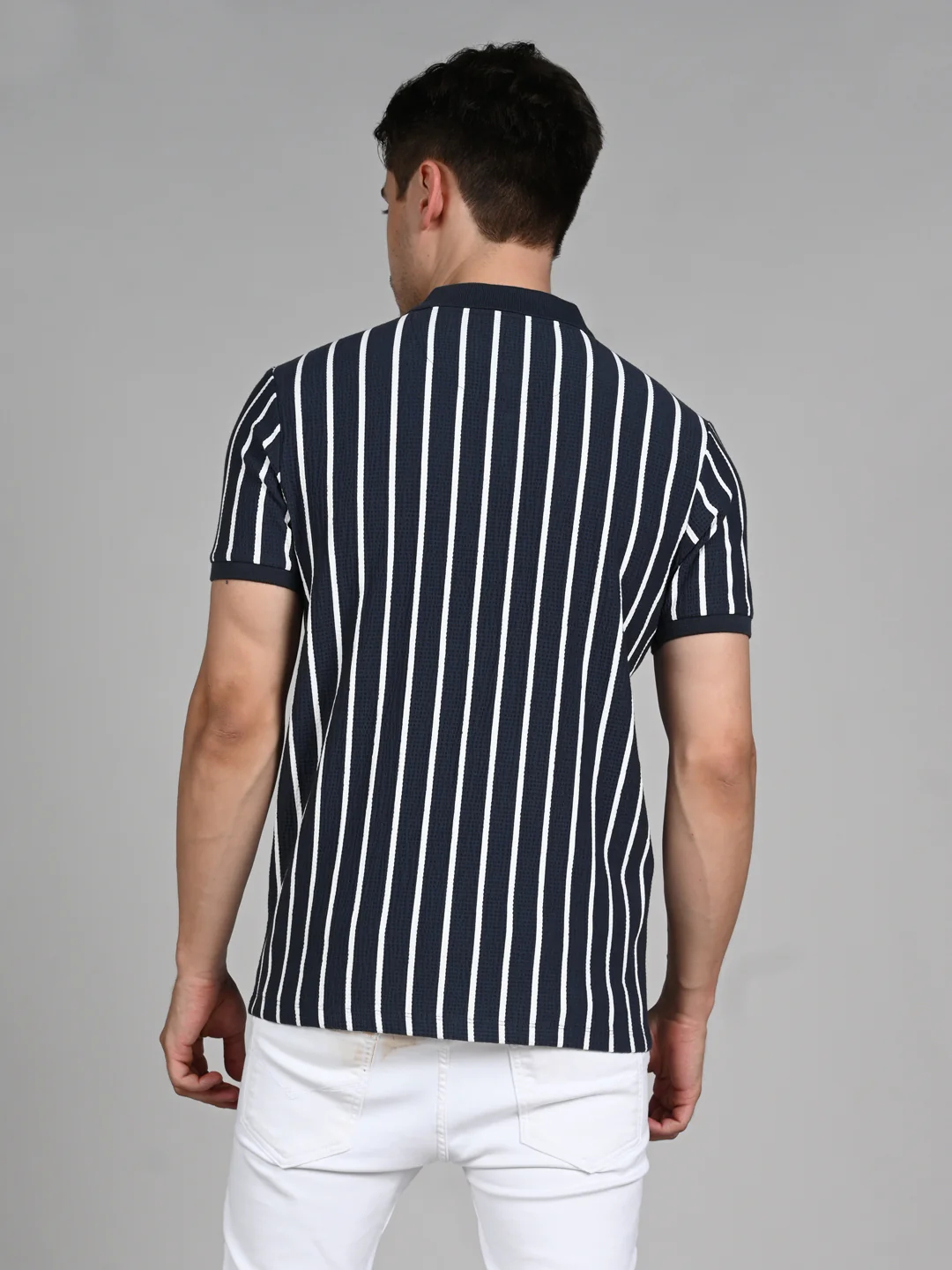 Killer Men Dark Grey Stripe Slim Fit T-Shirts - Image 7