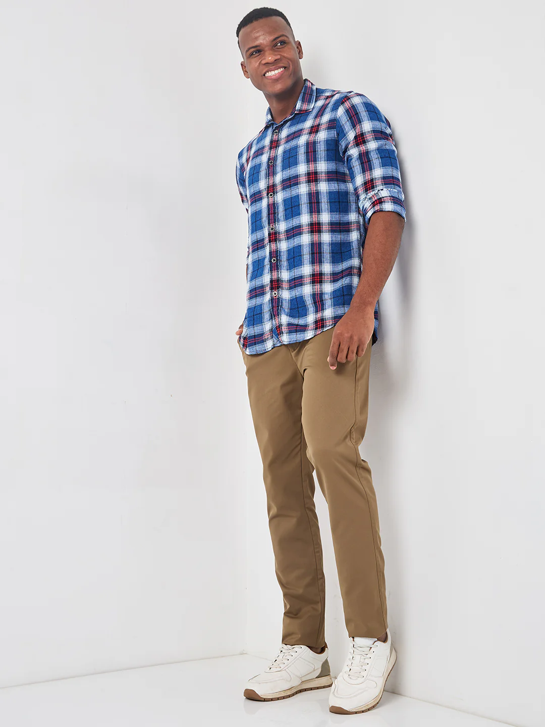 Killer Men Dark Khaki Ankle Fit Trousers - Image 4