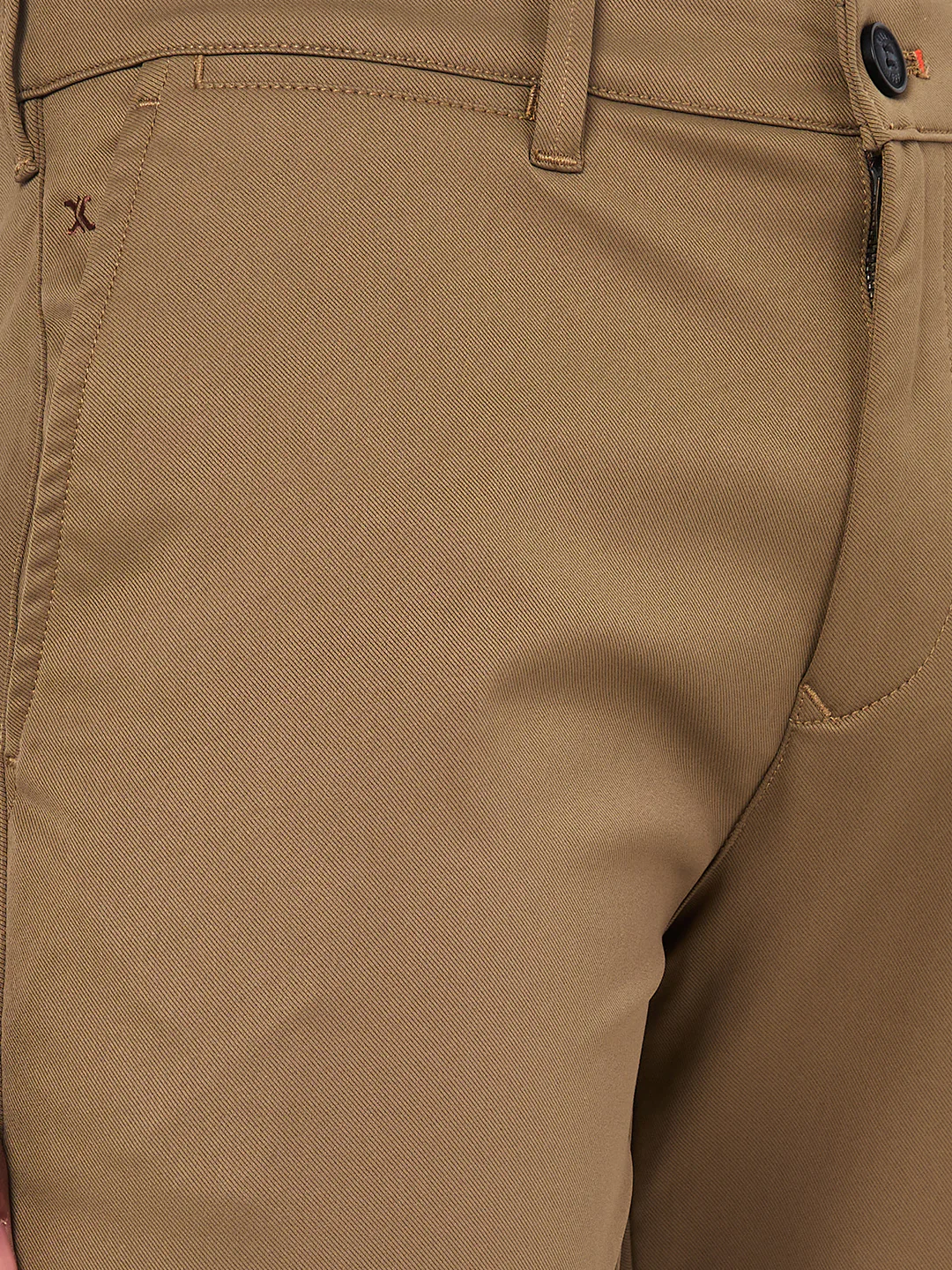 Killer Men Dark Khaki Ankle Fit Trousers - Image 7