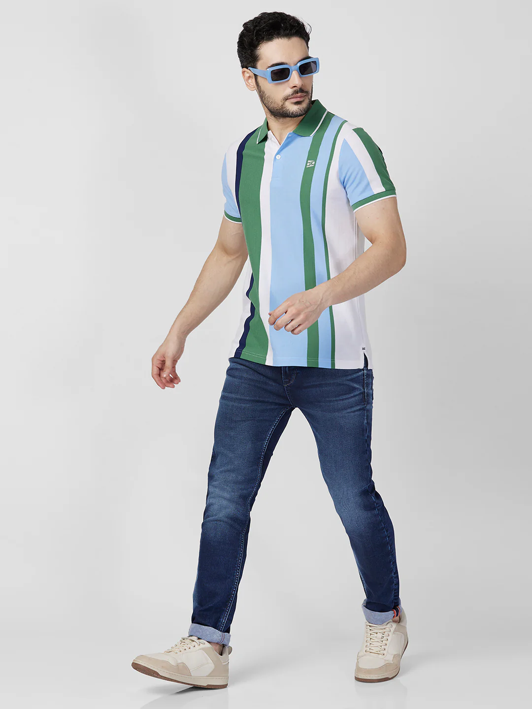Killer Men Green Printed Slim Fit T-Shirts - Image 7