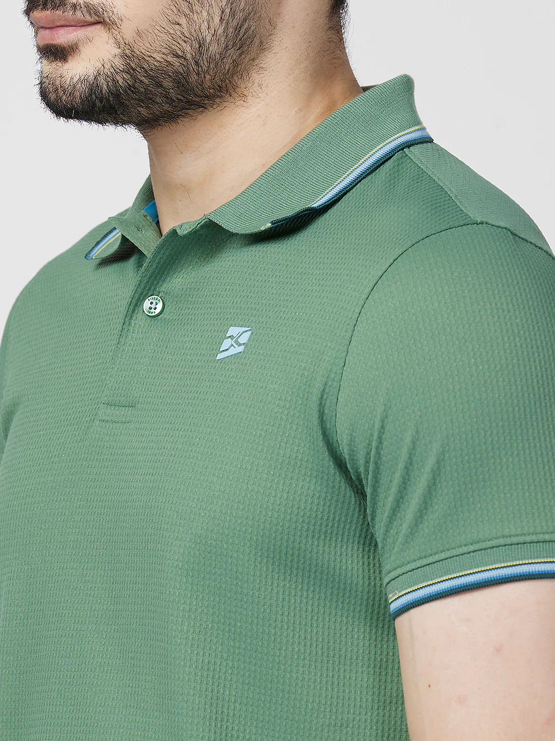 Killer Men Green Printed Slim Fit T-Shirts - Image 7