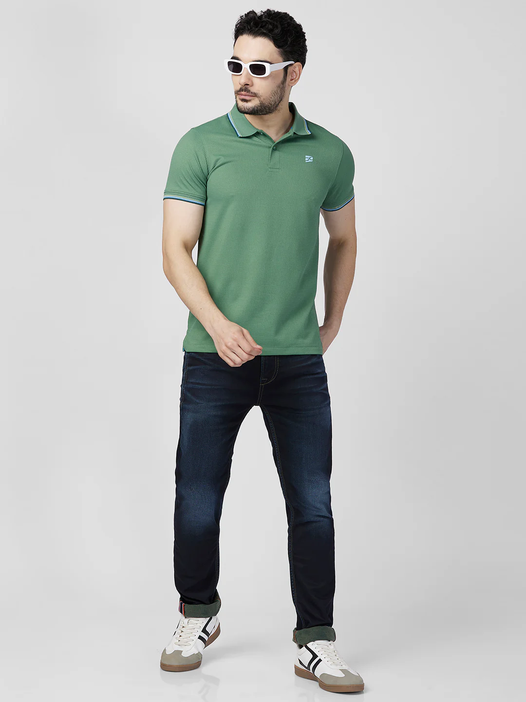 Killer Men Green Printed Slim Fit T-Shirts - Image 8