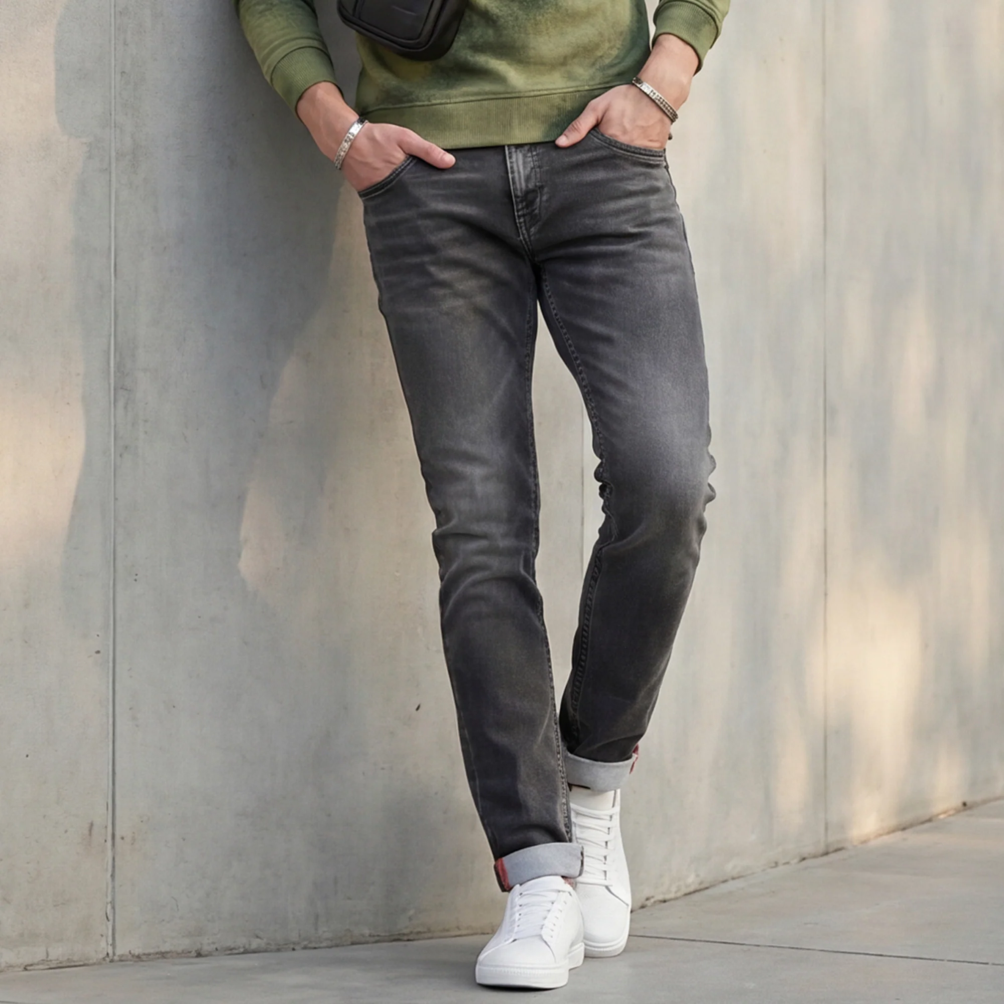Killer Men Green Skinny Fit Jeans - Image 2