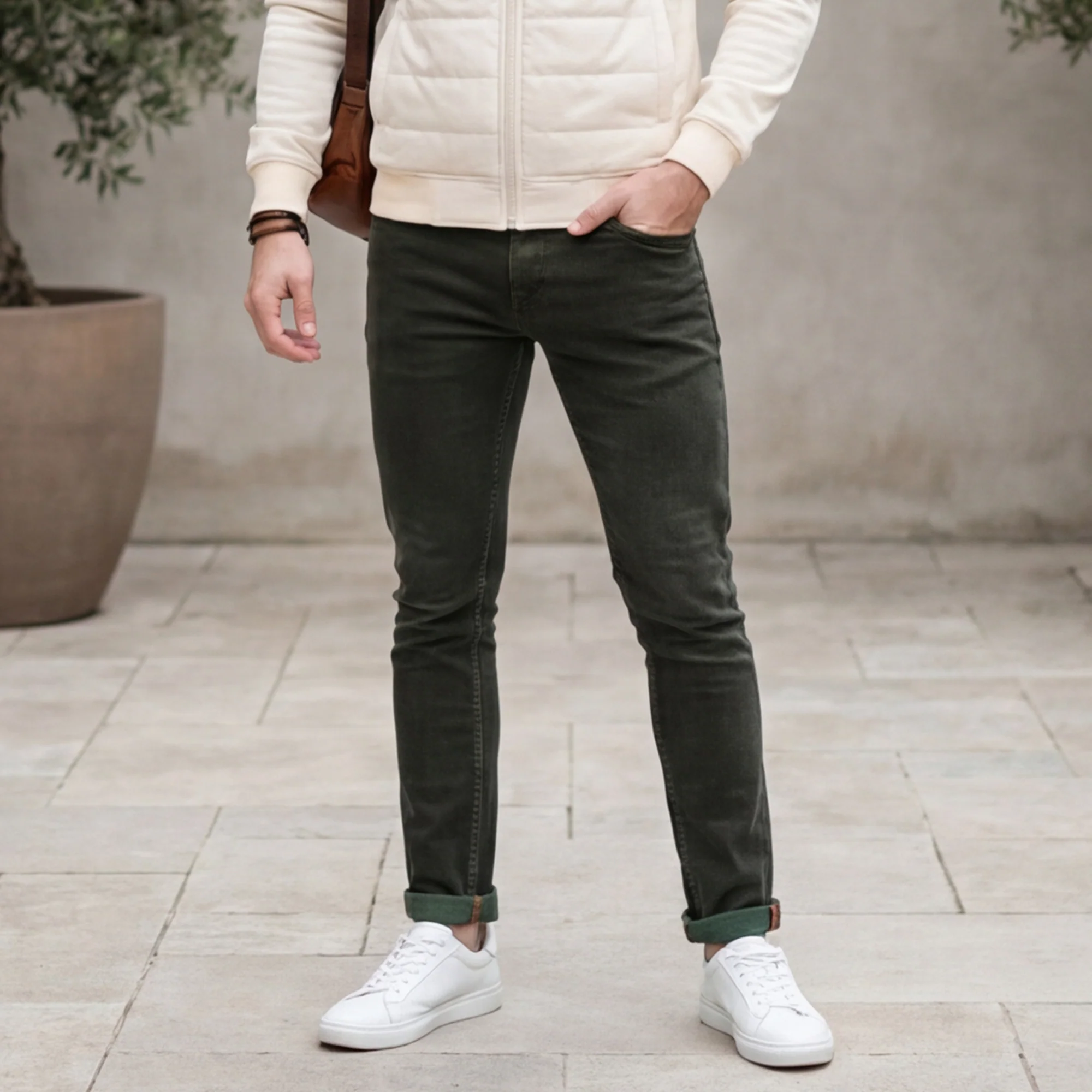 Killer Men Green Skinny Fit Jeans - Image 2