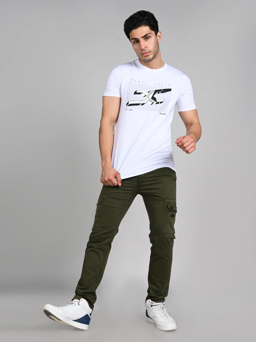 Killer Men Green Solid Cargo - Image 4