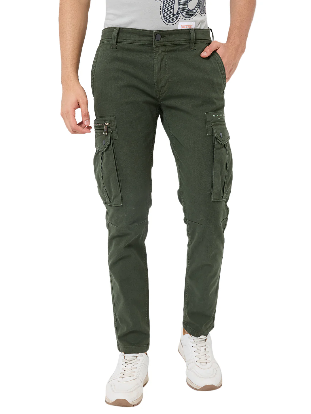 Killer Men Green Solid Cargo - Image 4