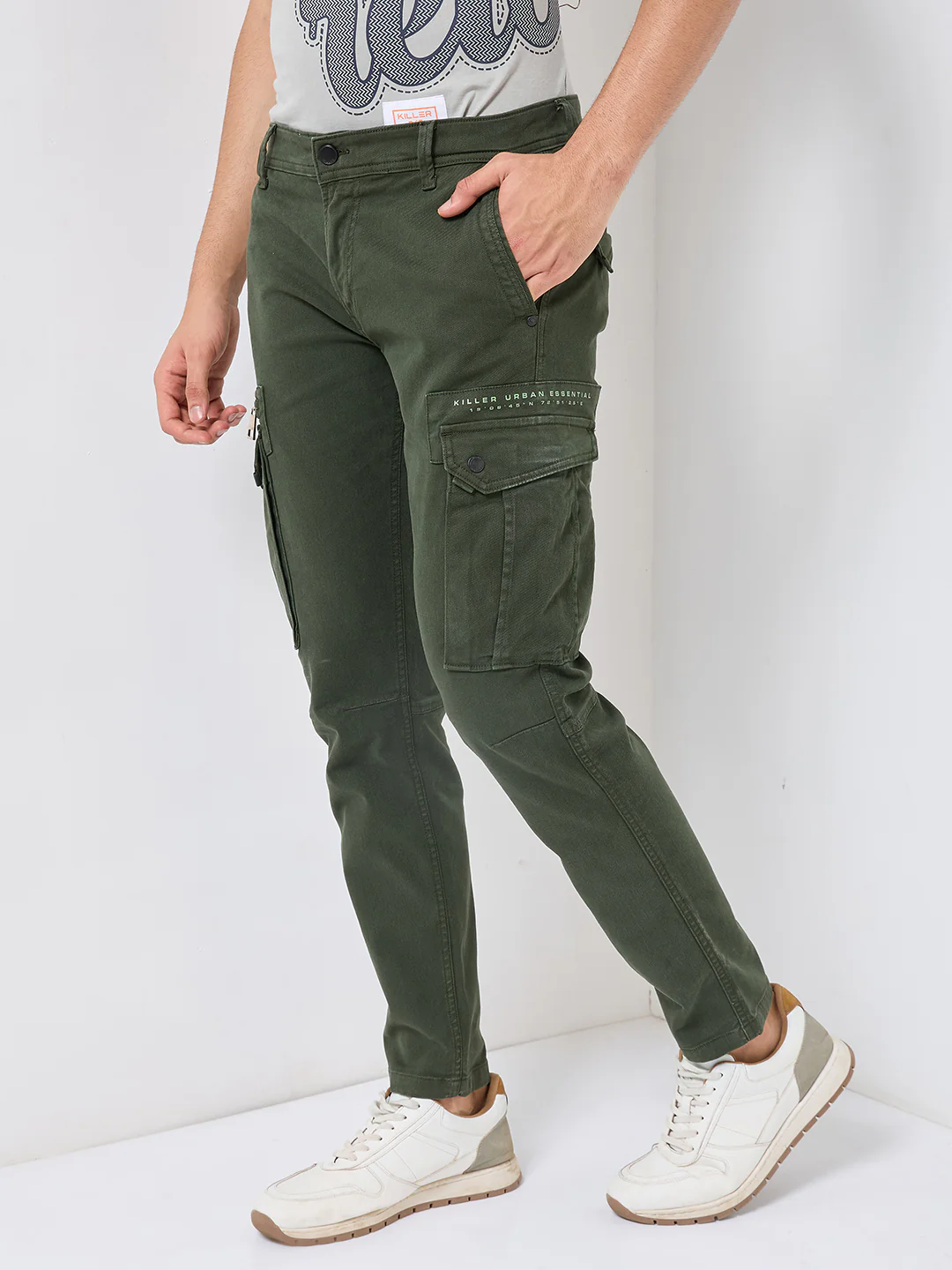 Killer Men Green Solid Cargo - Image 5