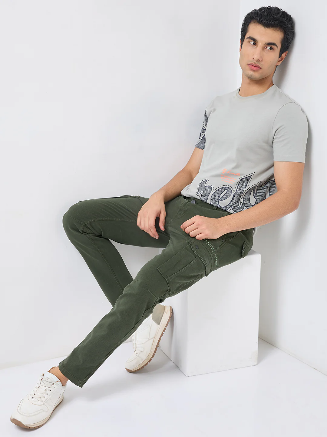 Killer Men Green Solid Cargo - Image 9
