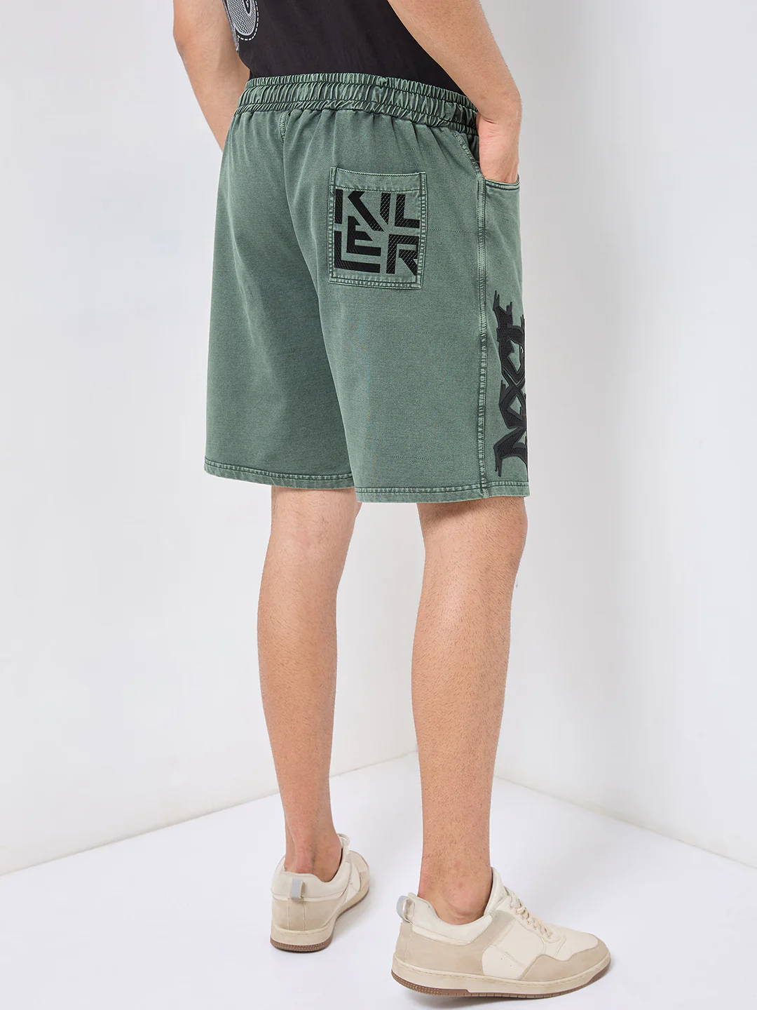 Killer Men Green Solid Shorts - Image 6