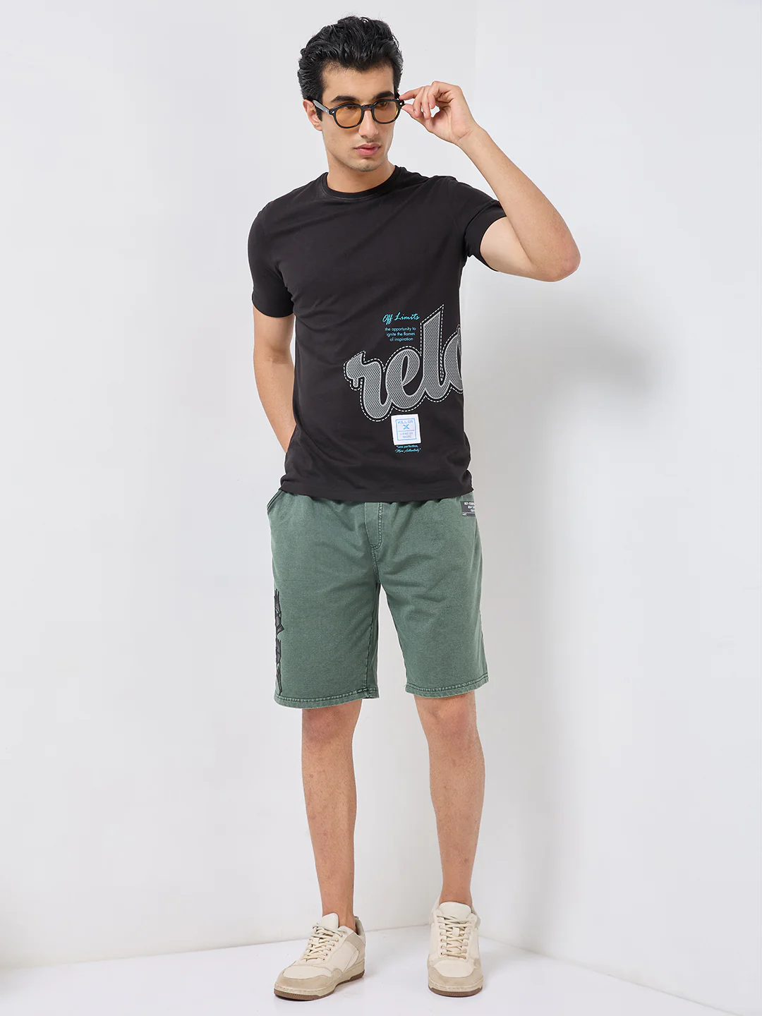Killer Men Green Solid Shorts - Image 8