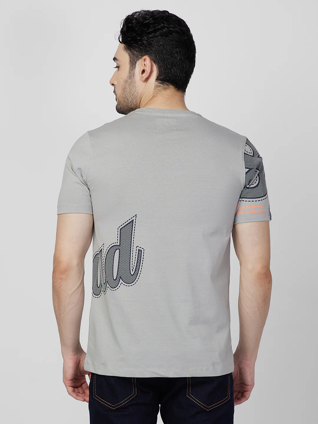 Killer Men Grey Printed Round Neck T-Shirts - Image 5