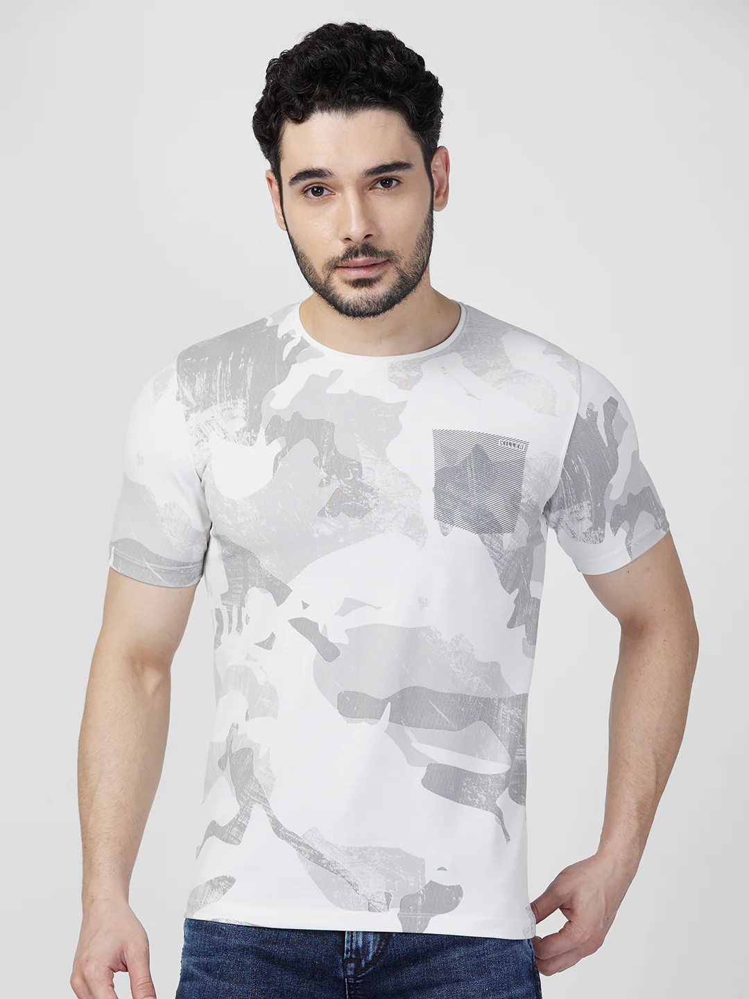 Killer Men Grey Printed Slim Fit T-Shirt - Image 3