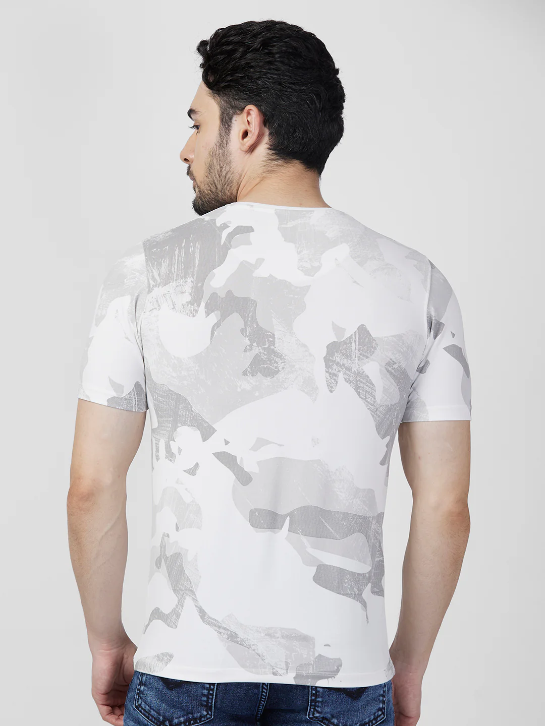 Killer Men Grey Printed Slim Fit T-Shirt - Image 5