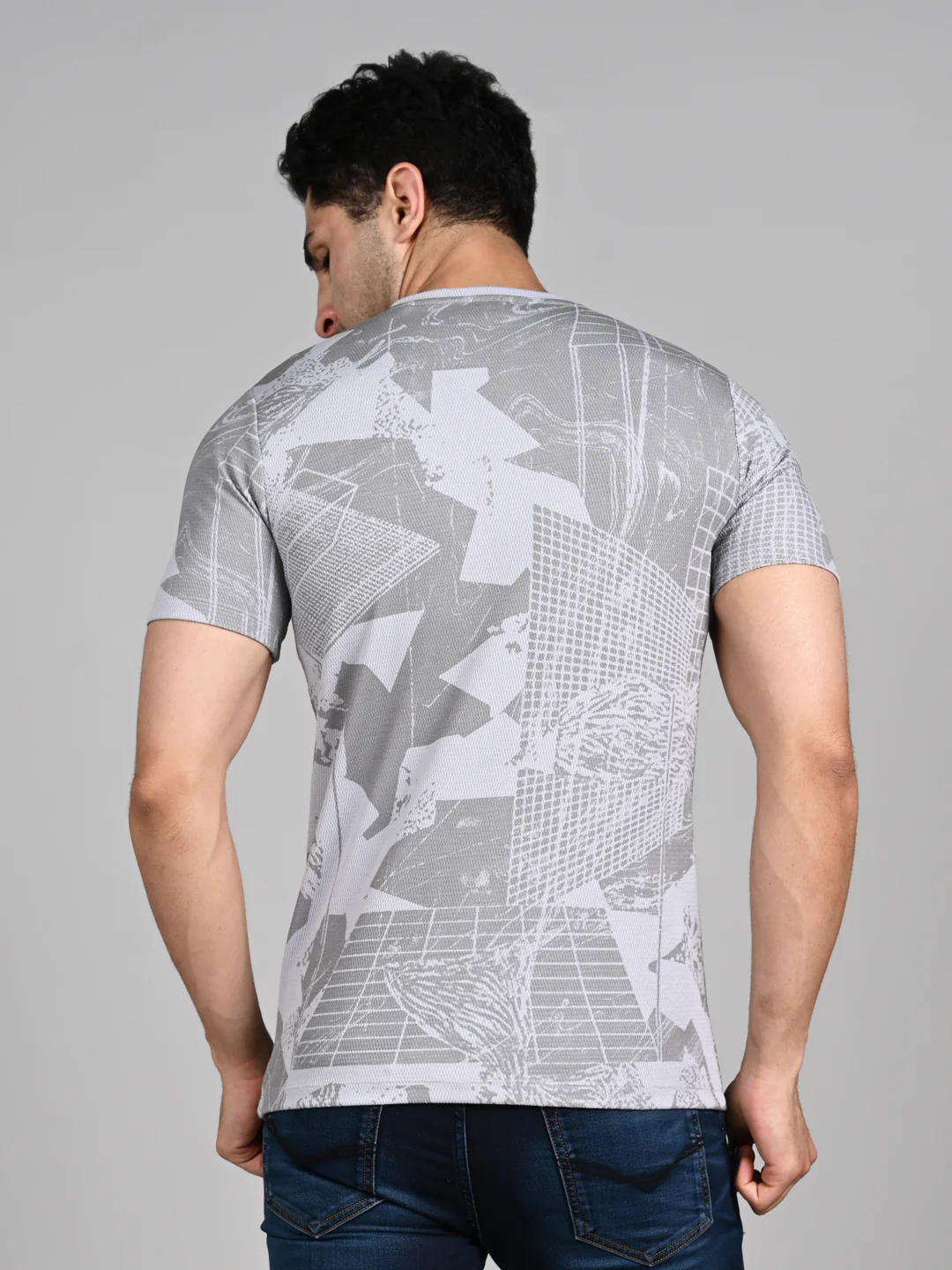 Killer Men Grey Printed Slim Fit T-Shirts - Image 7