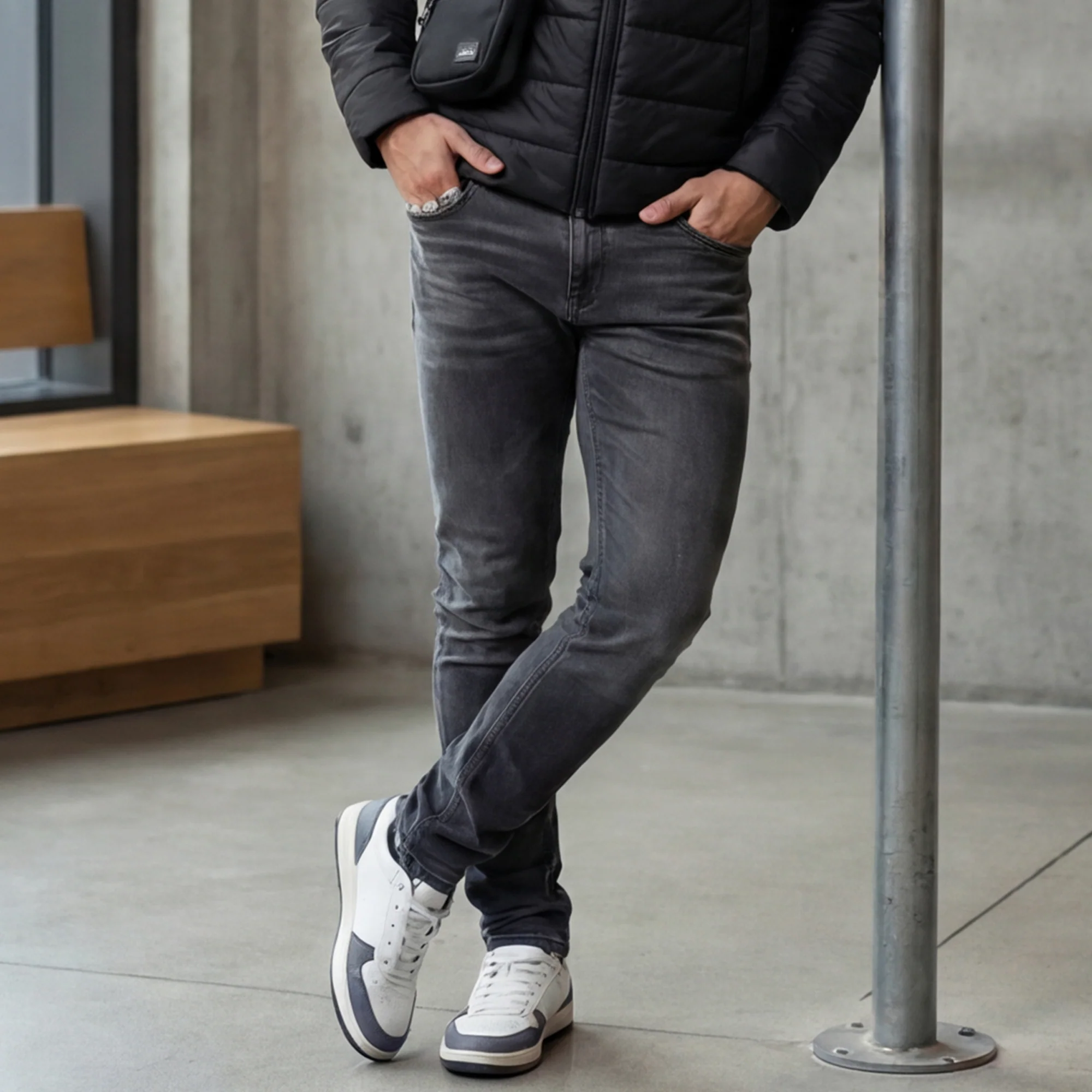 Killer Men Grey Skinny Fit Jeans - Image 2
