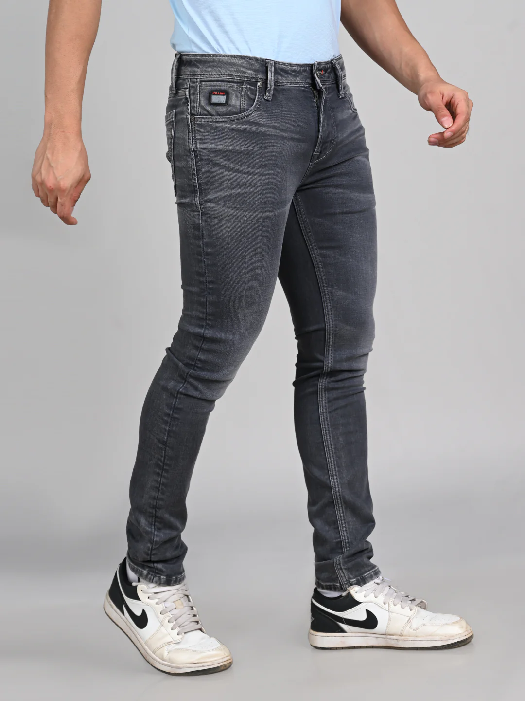 Killer Men Grey Skinny Fit Jeans - Image 5