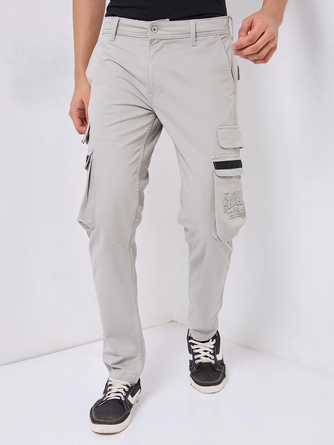 Killer Men Grey Solid Cargo - Image 3