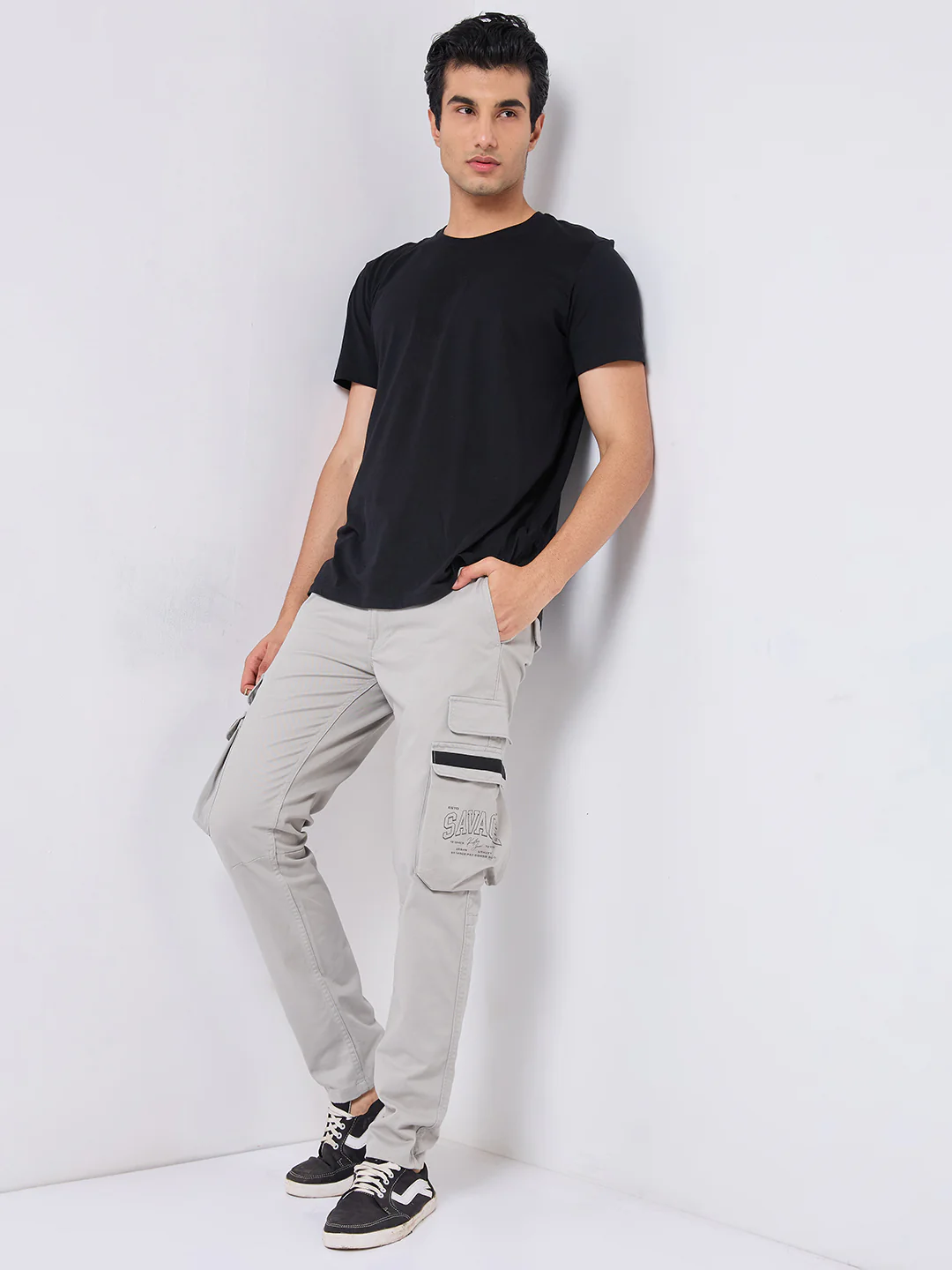 Killer Men Grey Solid Cargo - Image 4