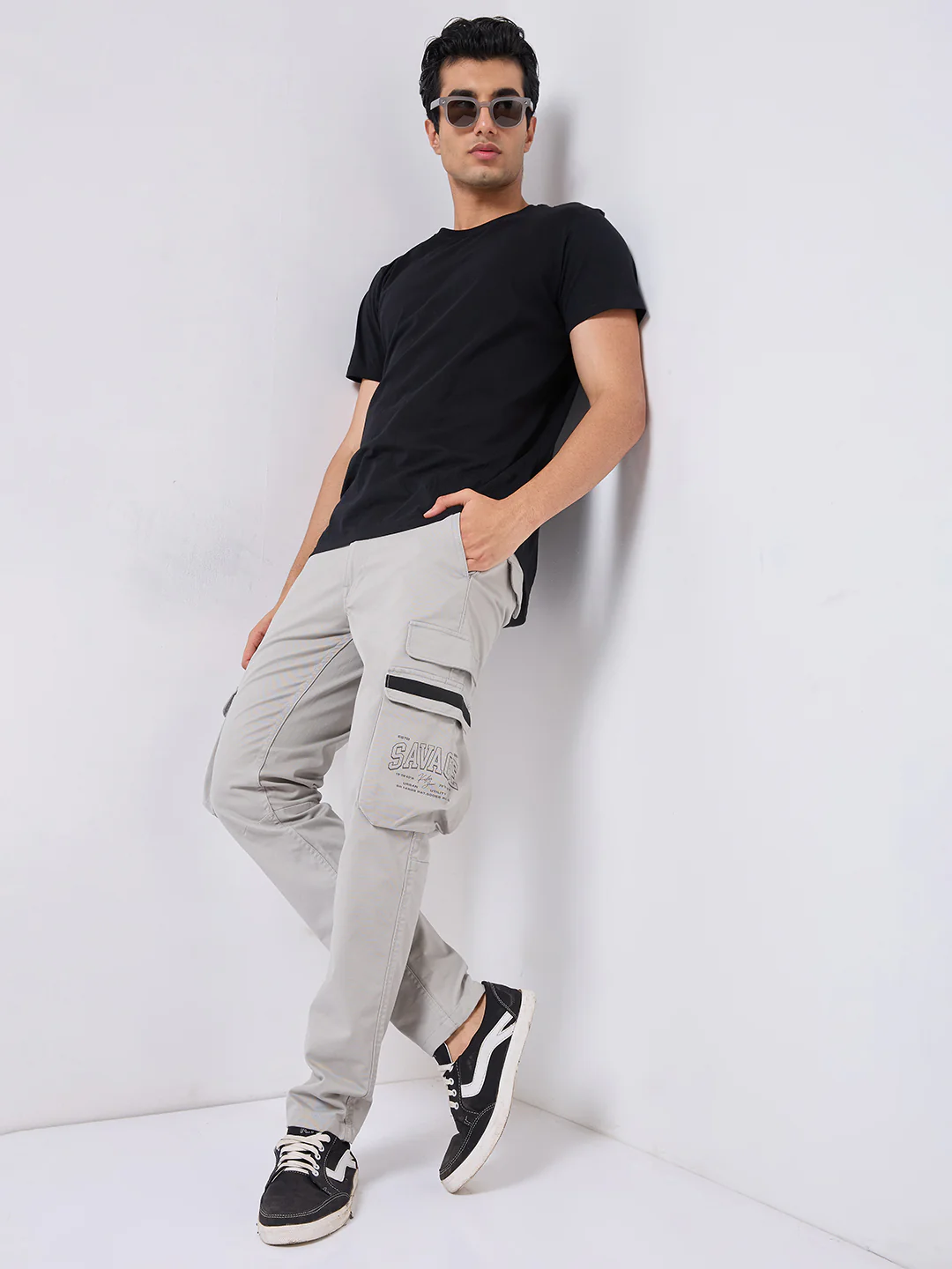 Killer Men Grey Solid Cargo - Image 8