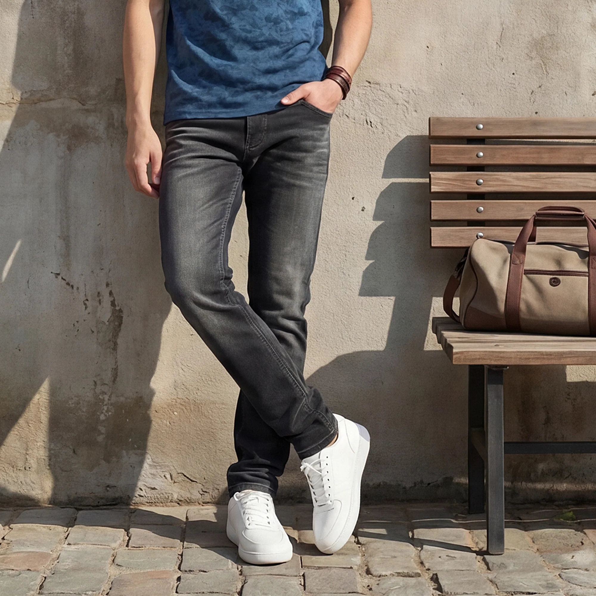 Killer Men Grey Solid Slim Fit Jeans - Image 2