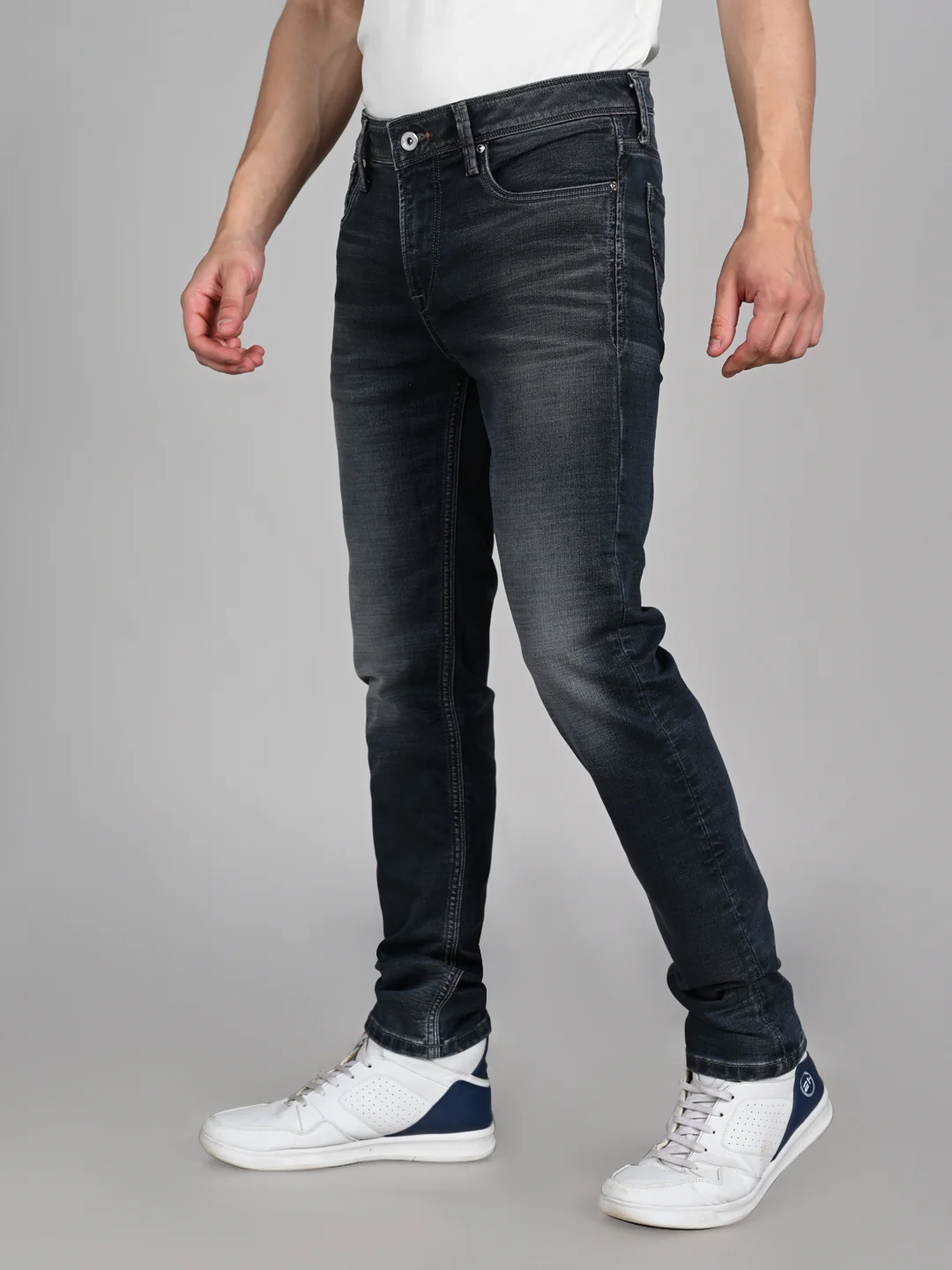 Killer Men Grey Solid Slim Fit Jeans - Image 6