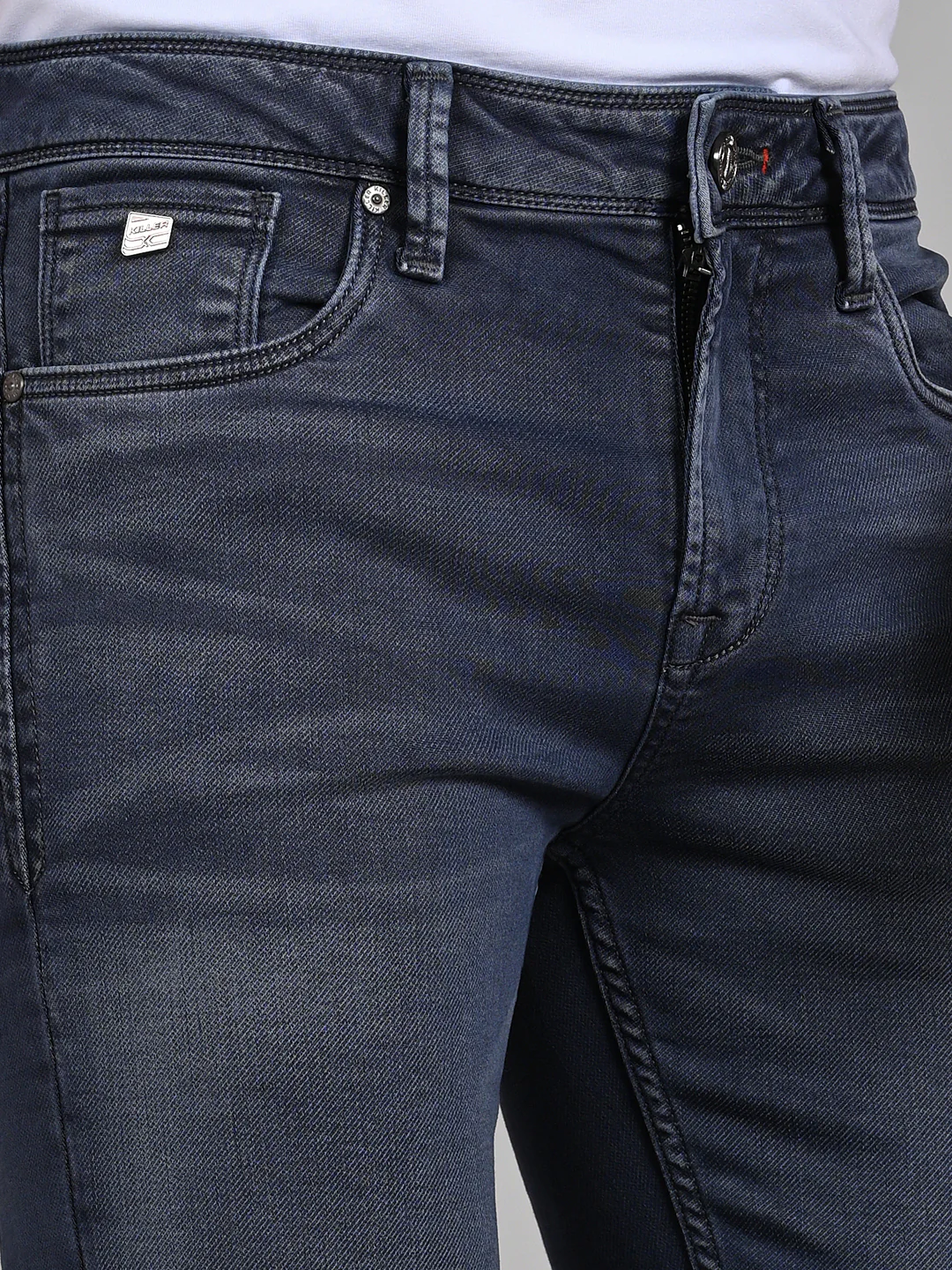 Killer Men Grey Solid Slim Fit Jeans - Image 8