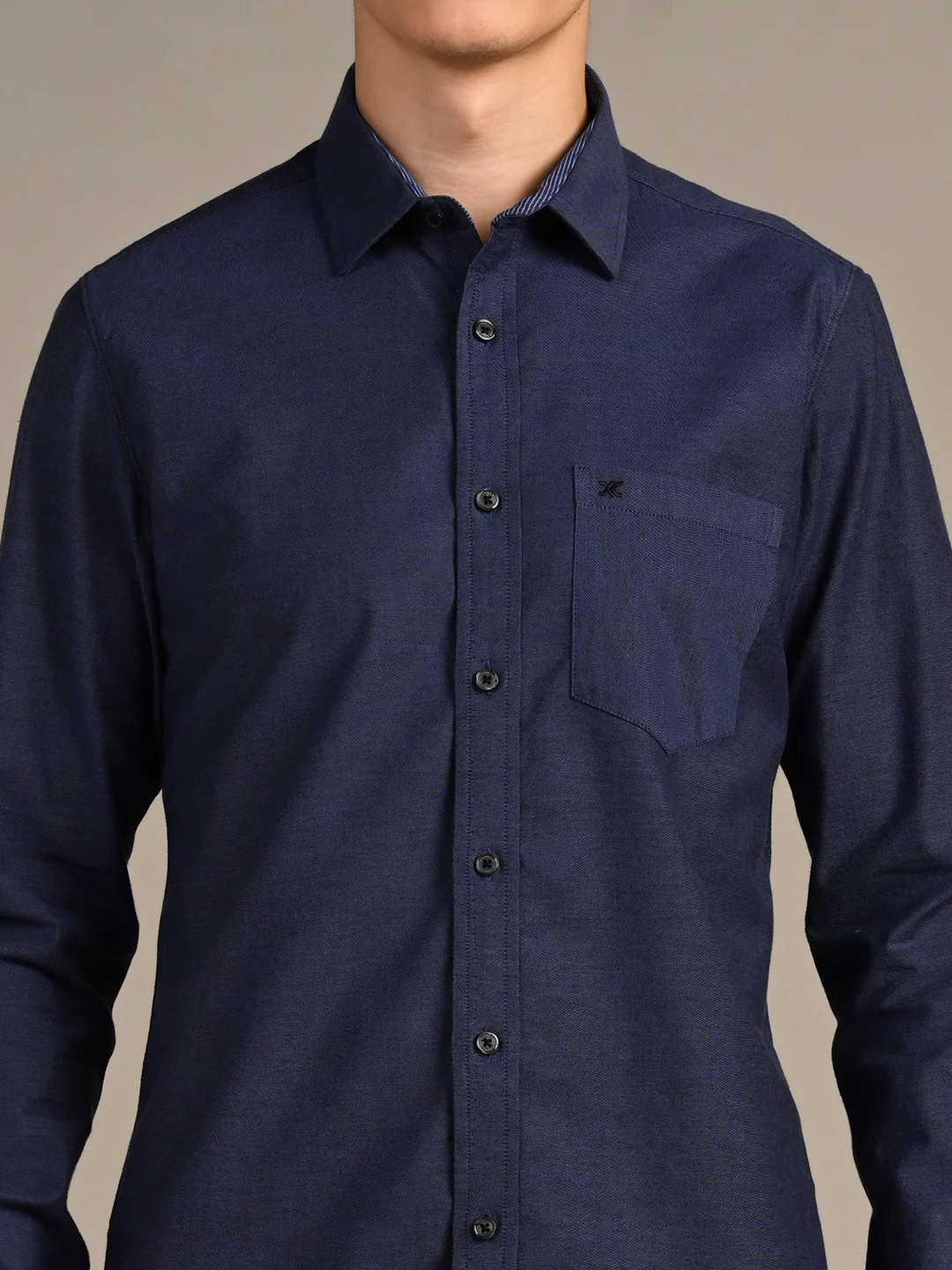 Grey Solid Slim Fit Shirt - Image 8